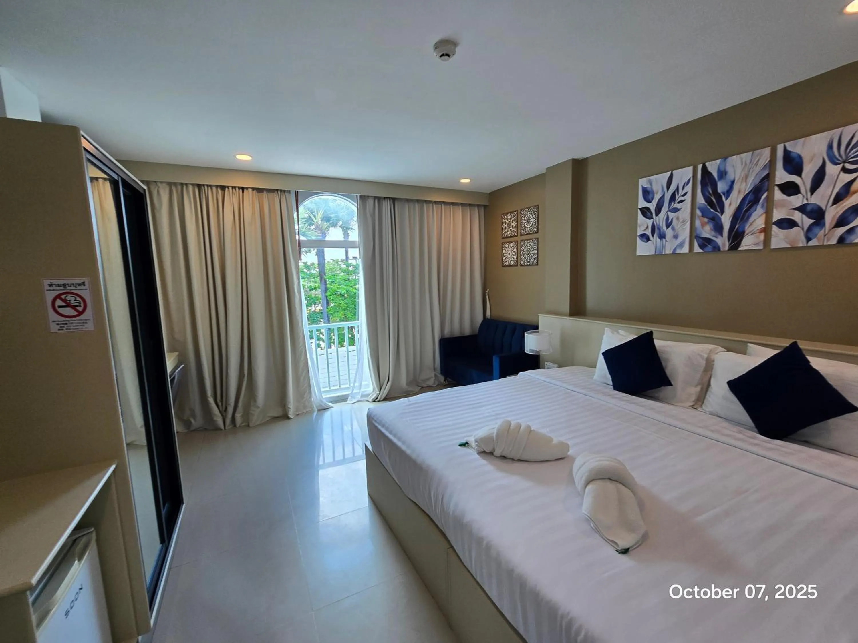 Bed in Modern Living Residence