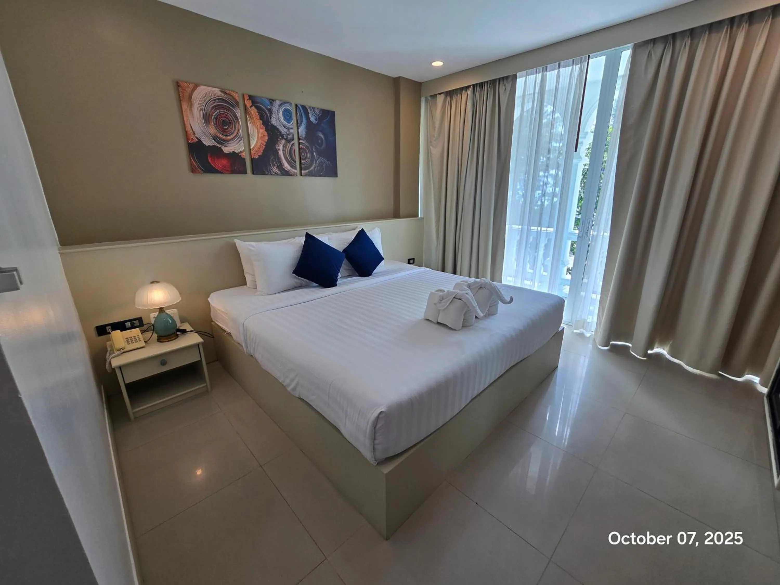 Bed in Modern Living Residence