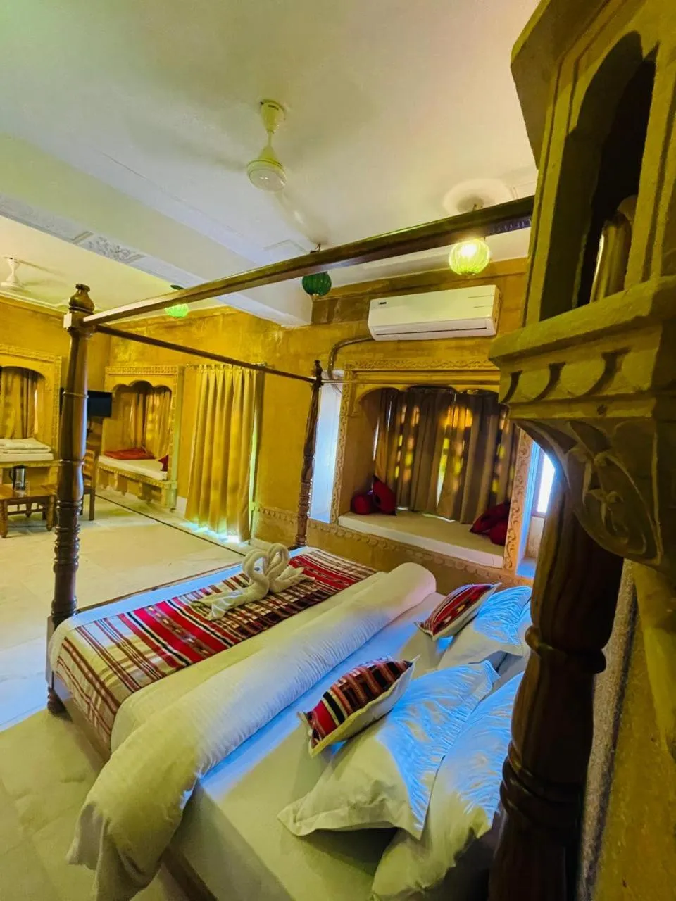 Bed in Wonbin Safari Jaisalmer