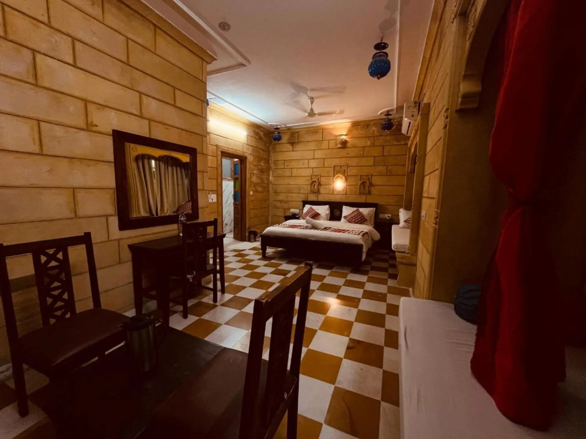 Bedroom, Bed in Wonbin Safari Jaisalmer