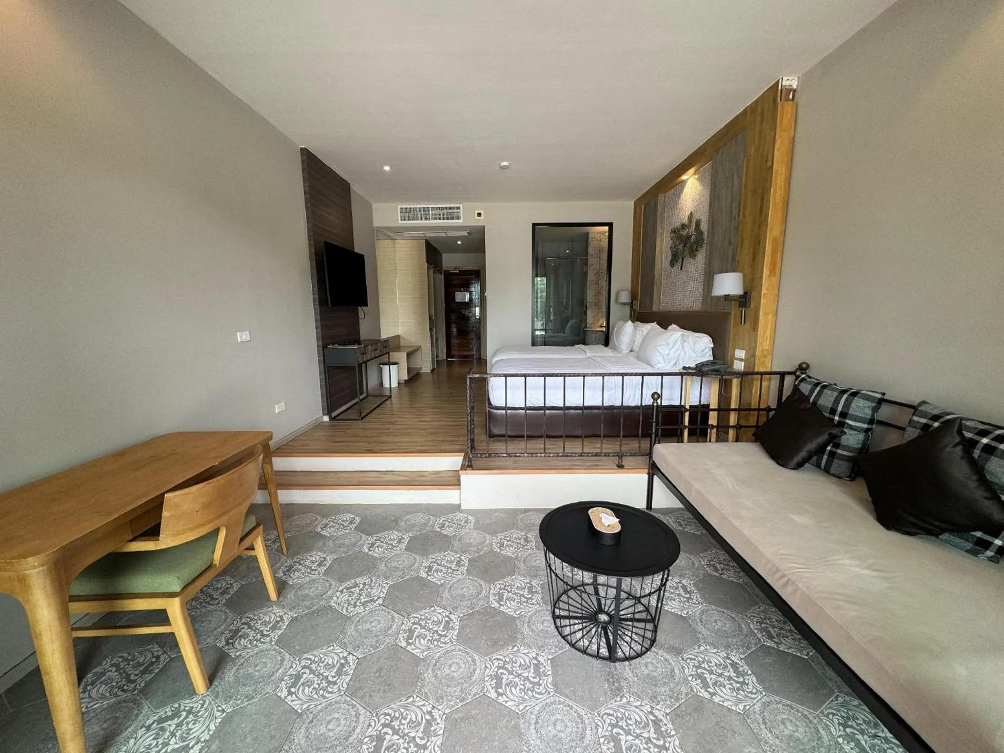 Bed in La Isla Pranburi Beach Resort