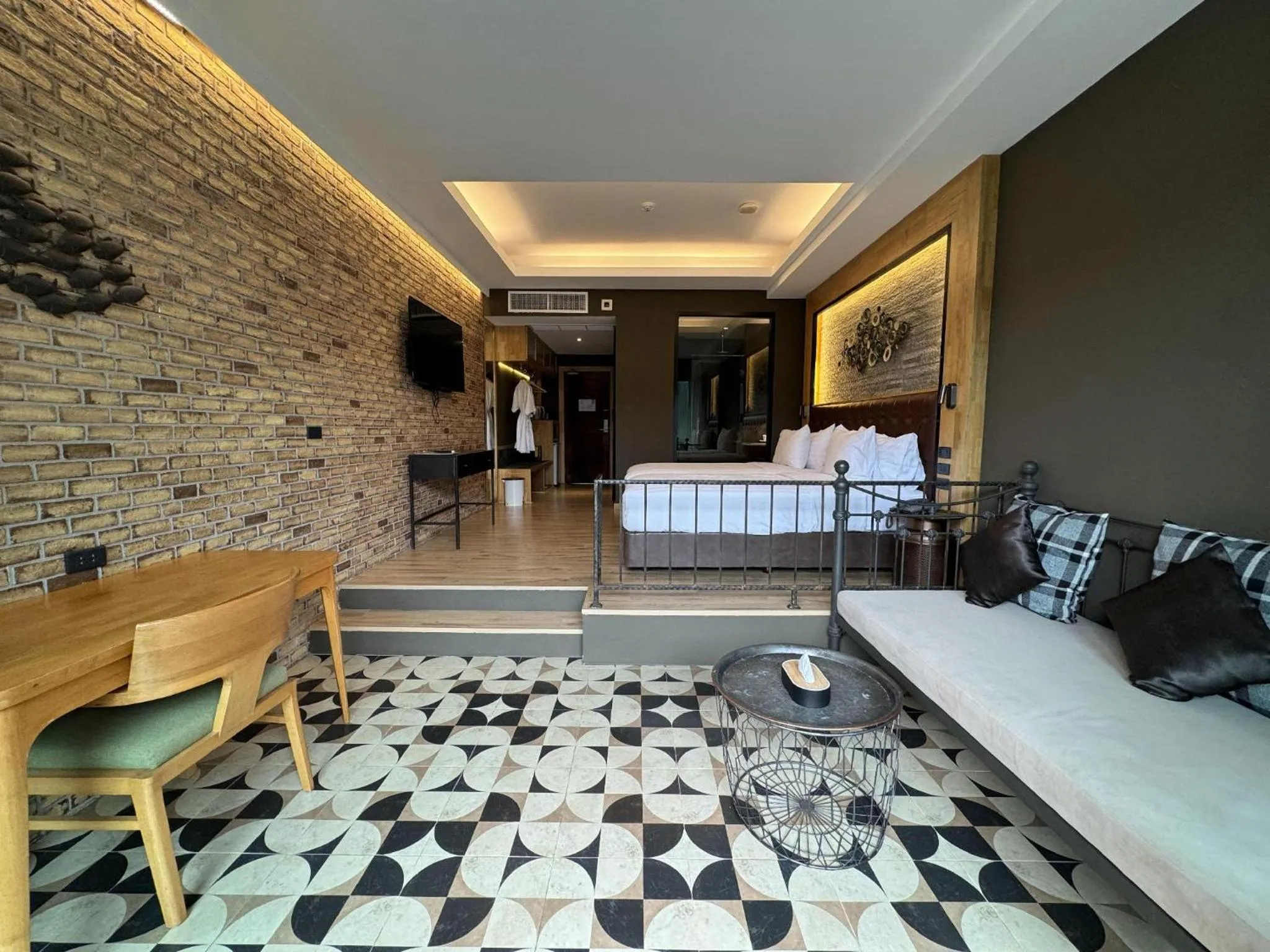 Bed in La Isla Pranburi Beach Resort