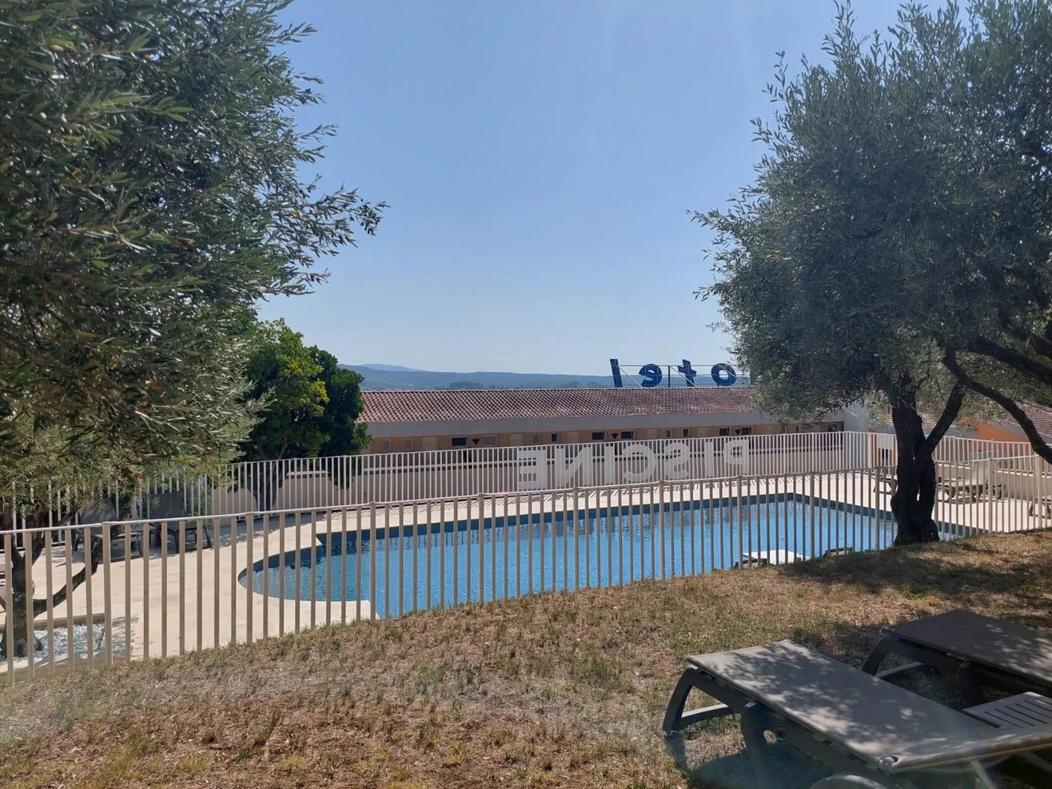 Swimming pool in Logis Hotel Le Col De L'ange