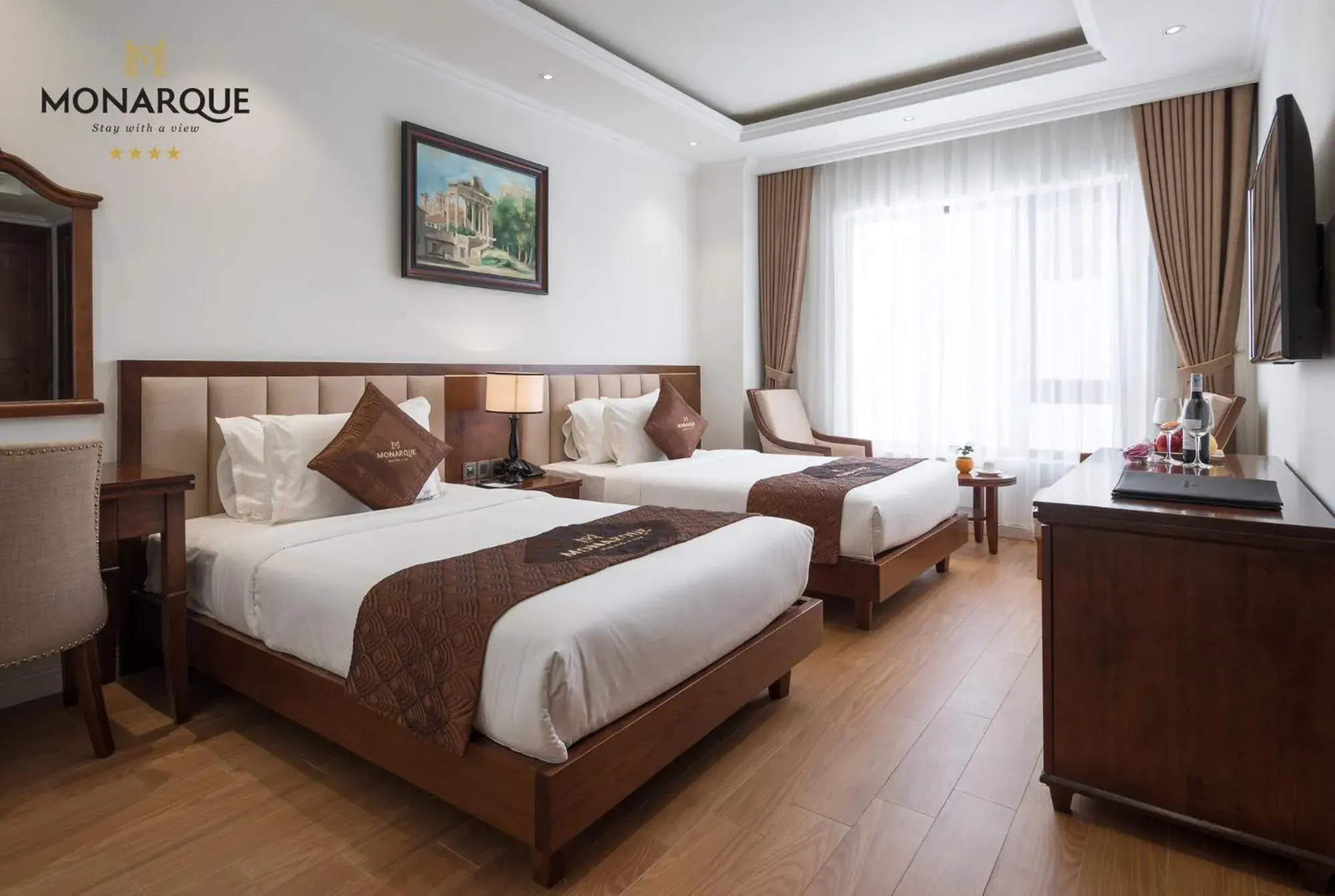 Deluxe Twin Room - Afternoon Tea Included in Monarque Hotel Danang Deluxe Twin Room - Afternoon Tea Included in Monarque Hotel Danang