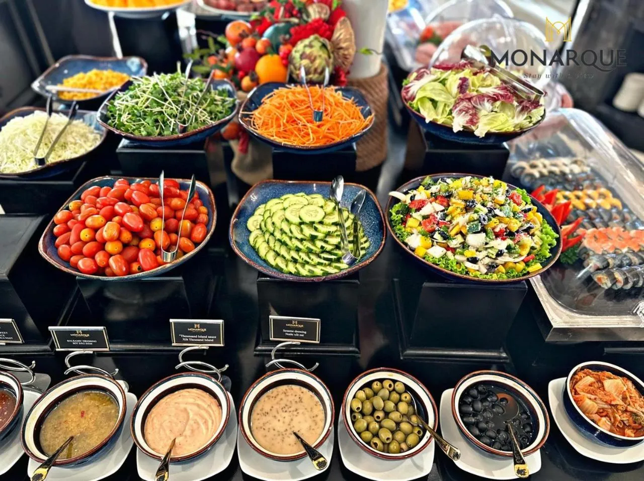 Buffet breakfast in Monarque Hotel Danang