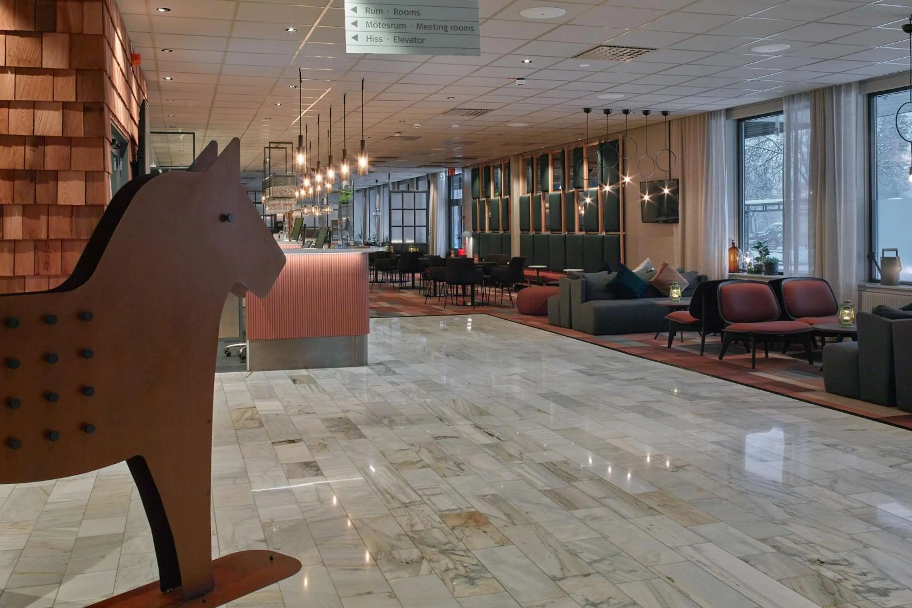 Lobby or reception in Scandic Borlänge