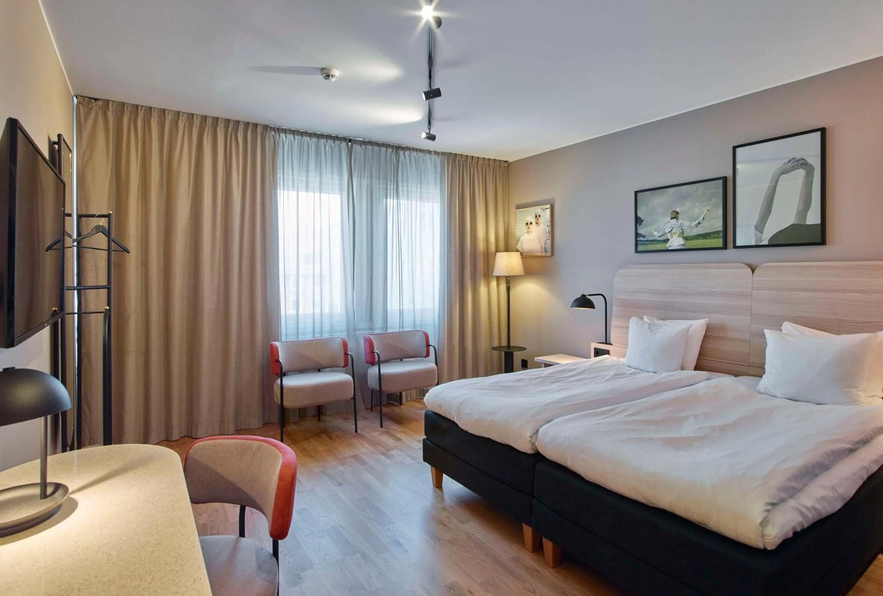 Bedroom, Bed in Scandic Borlänge