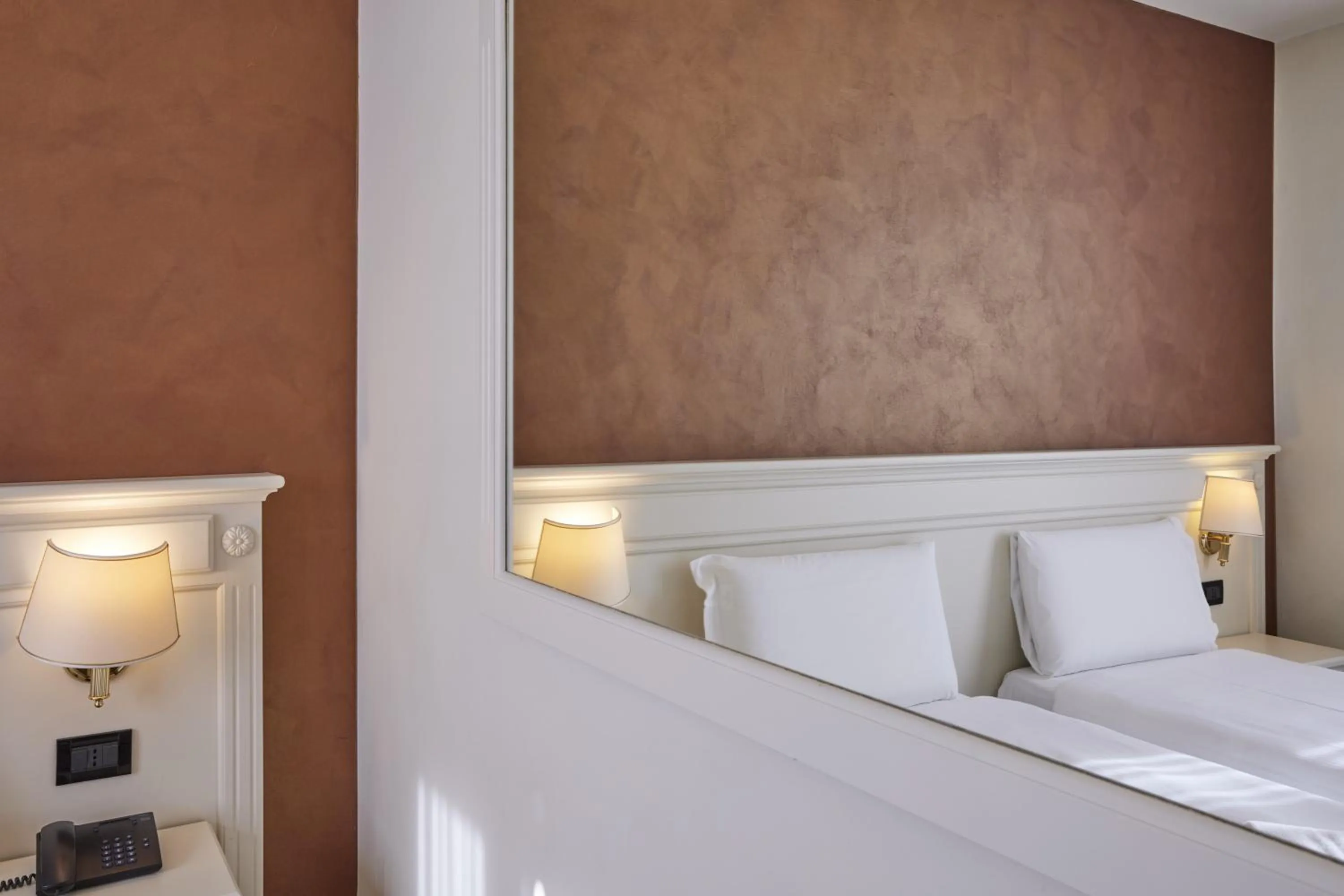 Decorative detail, Bed in Hotel Galimberti