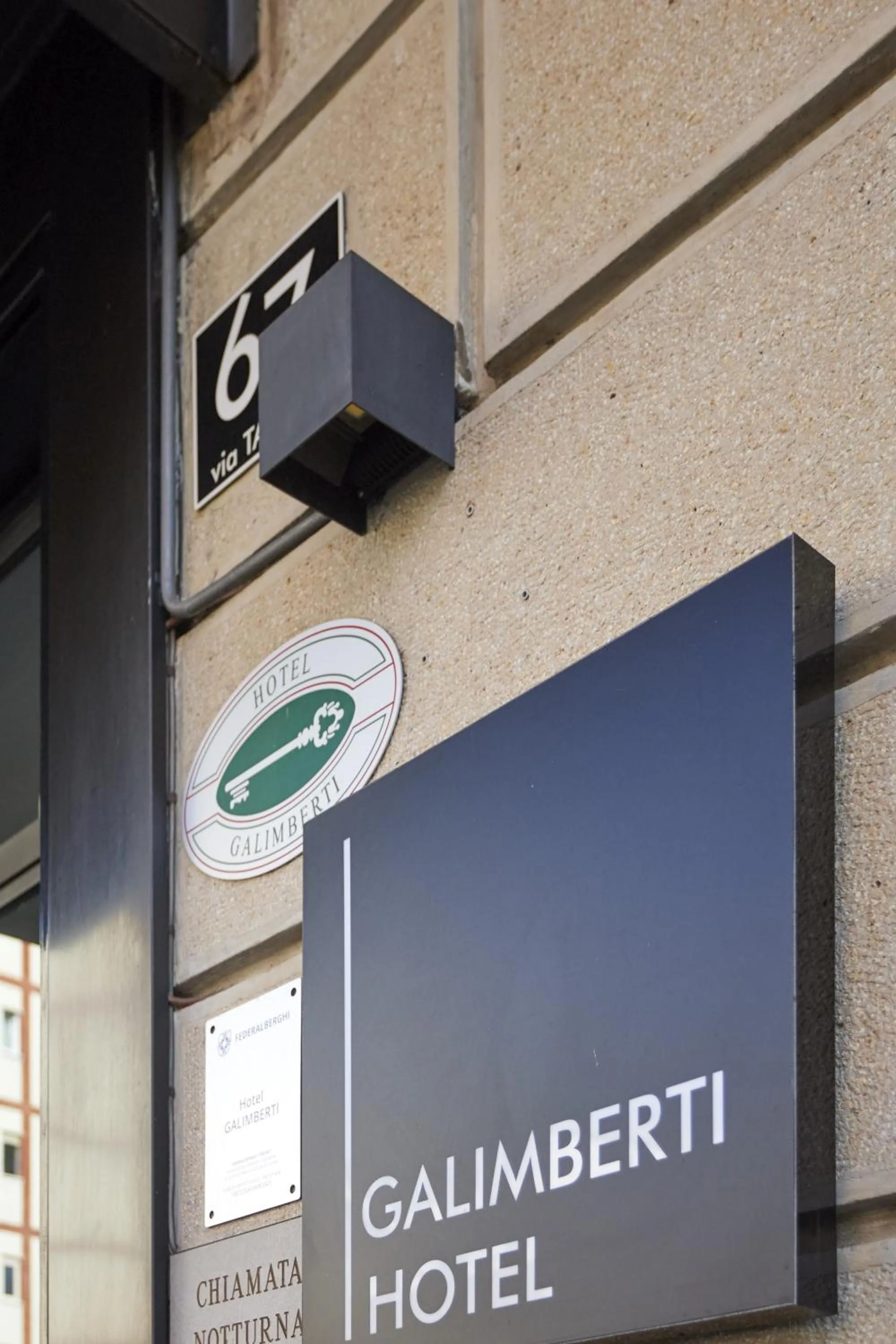 Property building in Hotel Galimberti