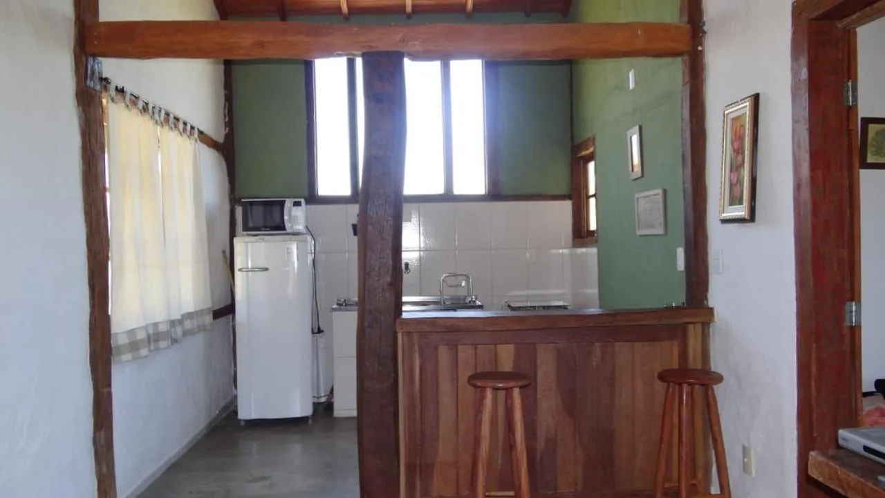 Kitchen or kitchenette in Pousada Chalé Terra Viva