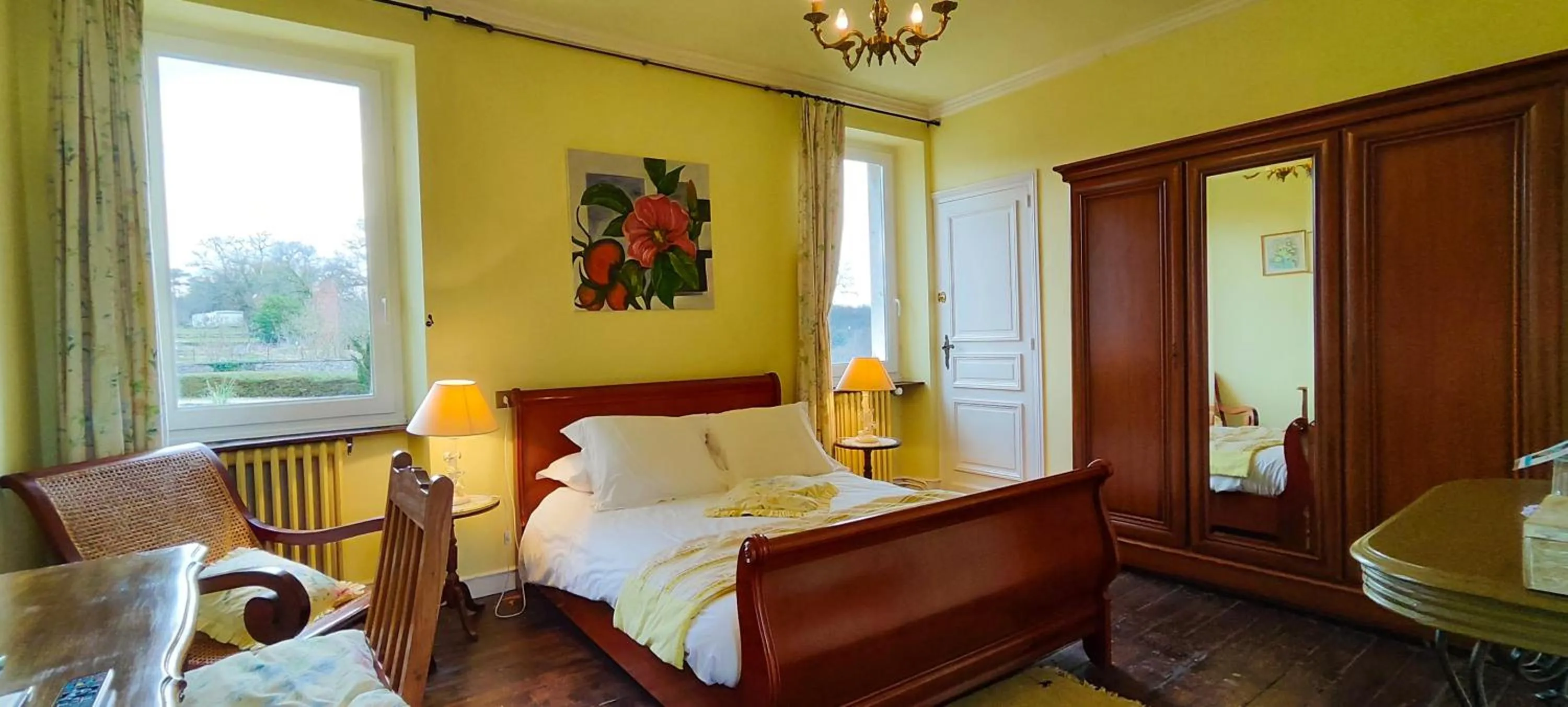 Bedroom in Logis Hotels Domaine du Châtelard