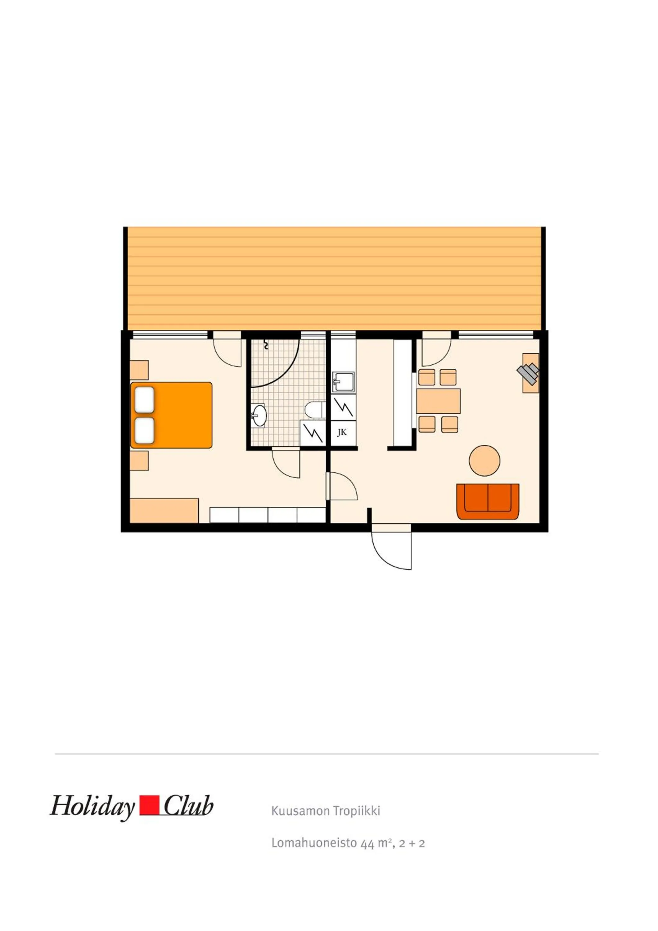Floor plan in Holiday Club Kuusamon Tropiikki Apartments