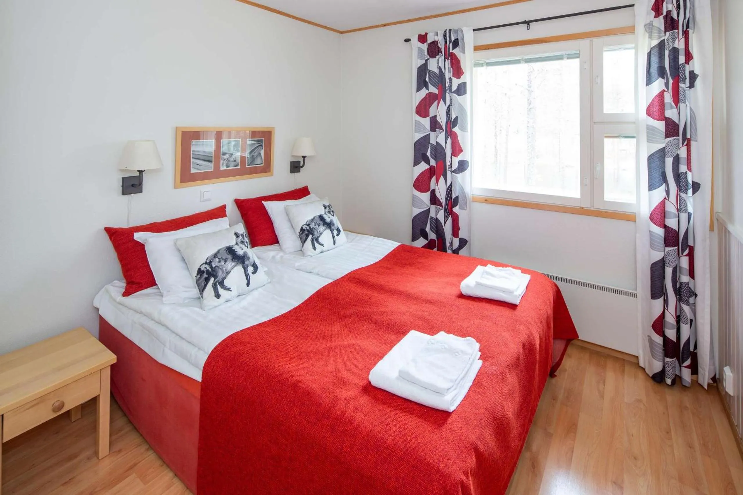 Bedroom, Bed in Holiday Club Kuusamon Tropiikki Apartments