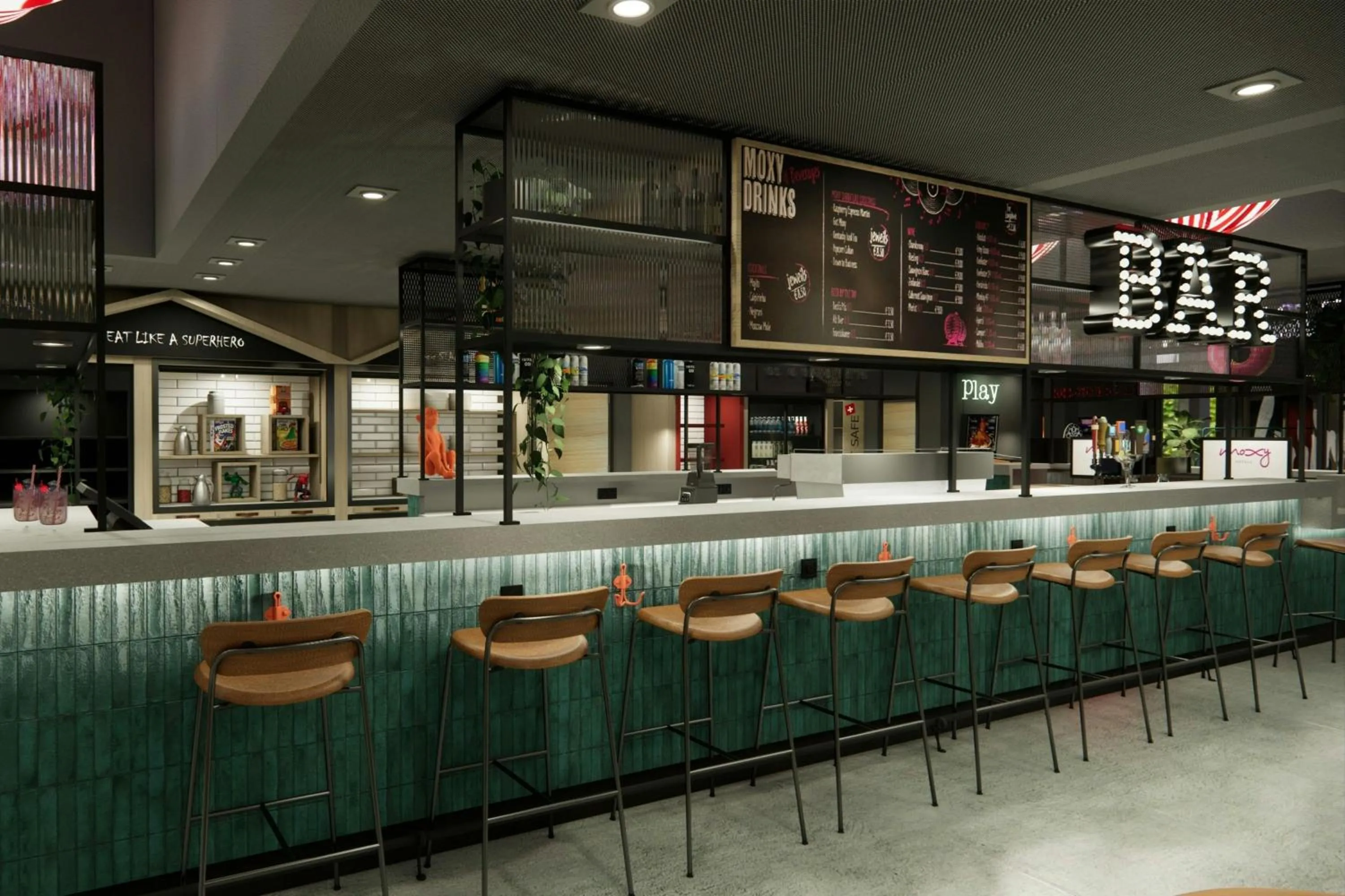 Lounge or bar in Moxy Zurich