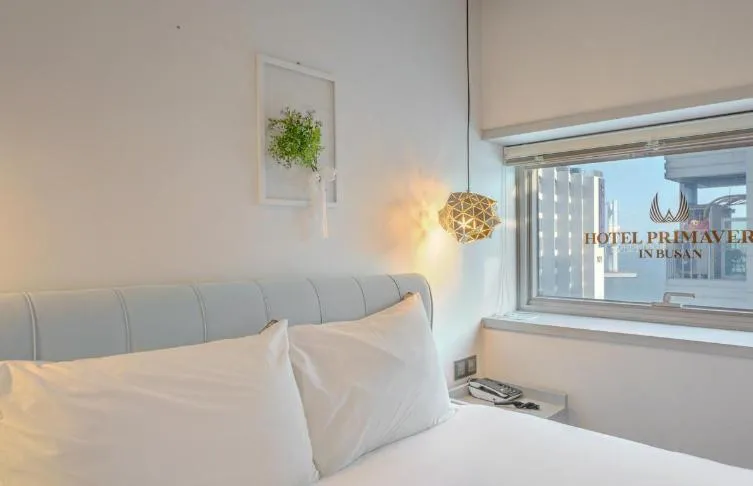 Bed in Gwangalli Hotel primavera in Busan