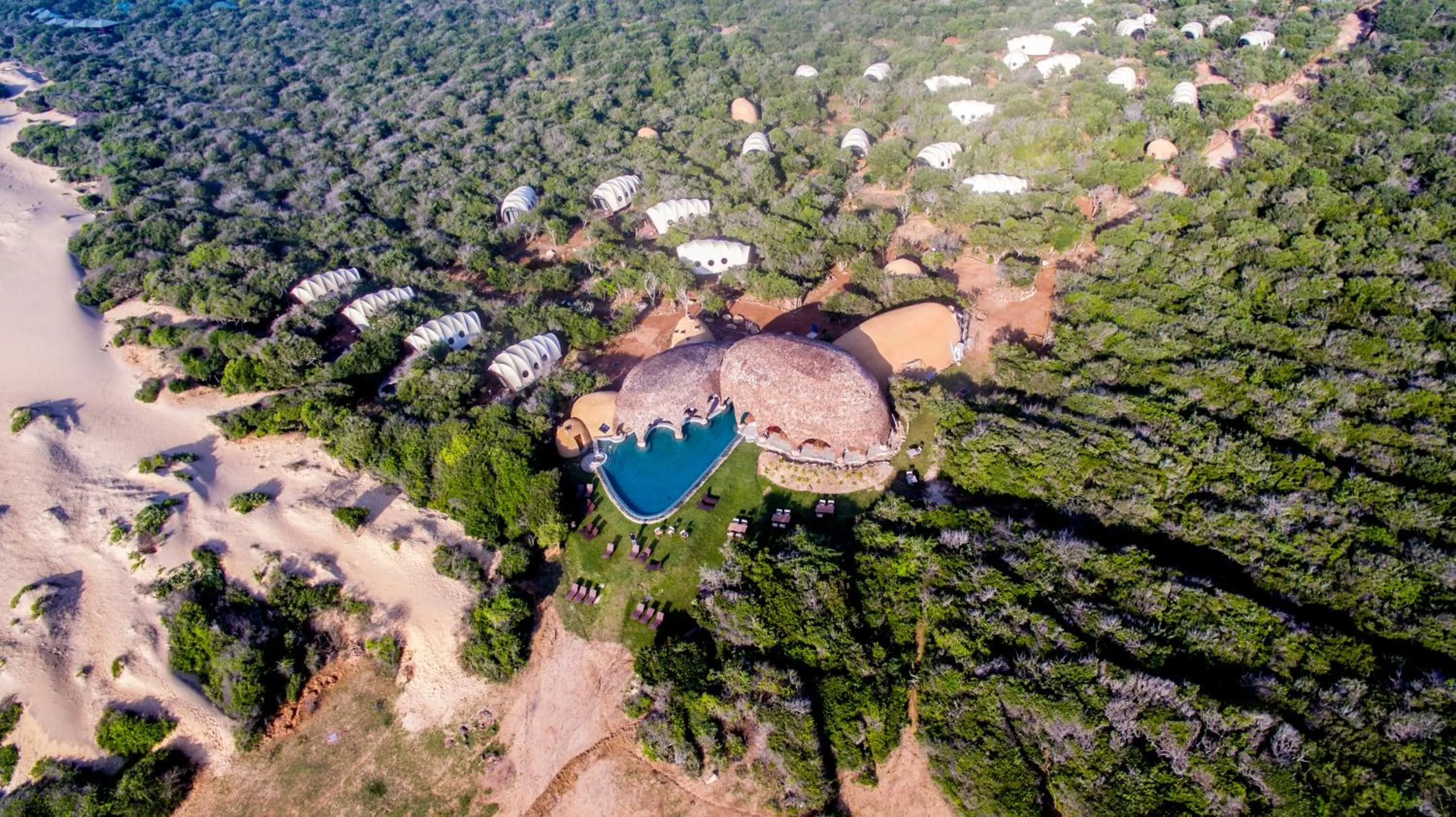 Bird's eye view in Wild Coast Tented Lodge - Relais and Chateaux - All Inclusive