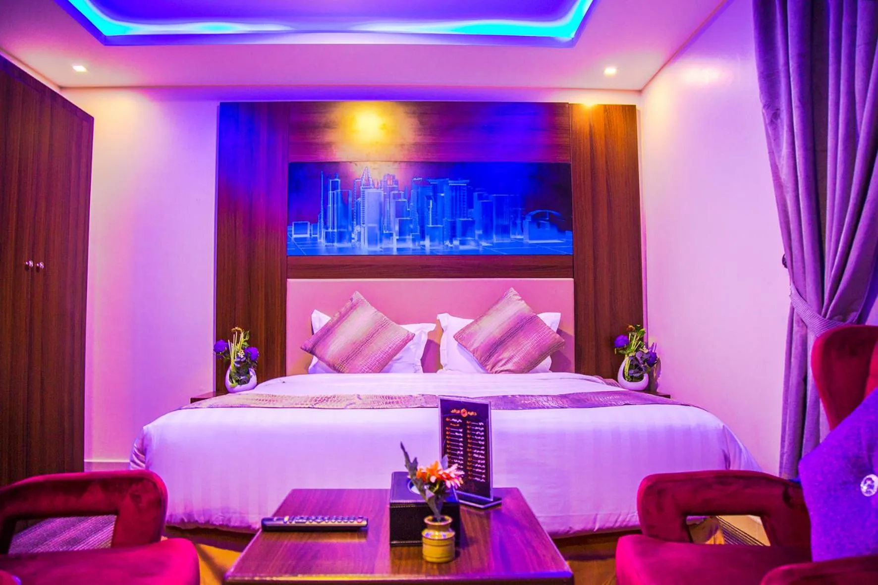 Bed in شقق سوات للشقق المخدومة