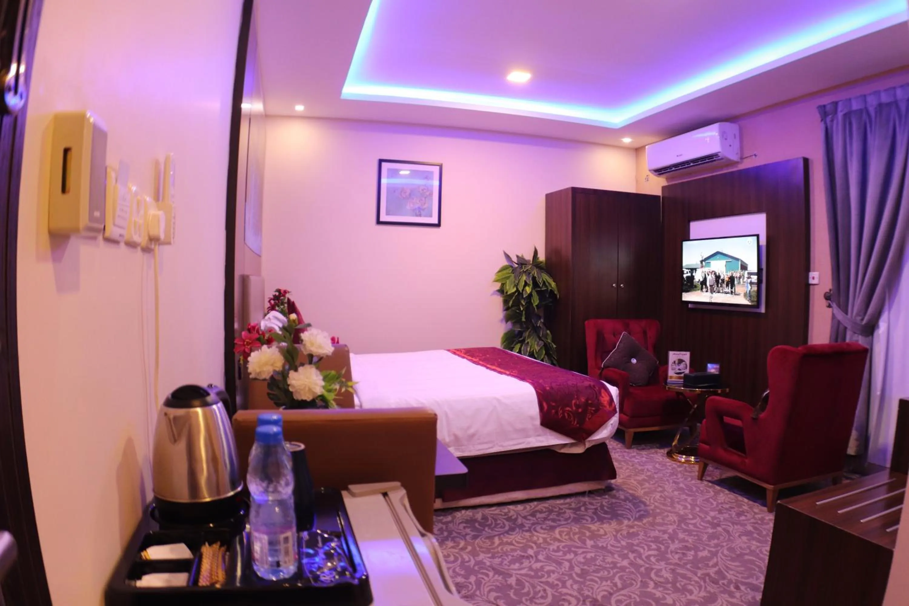 Bed in شقق سوات للشقق المخدومة