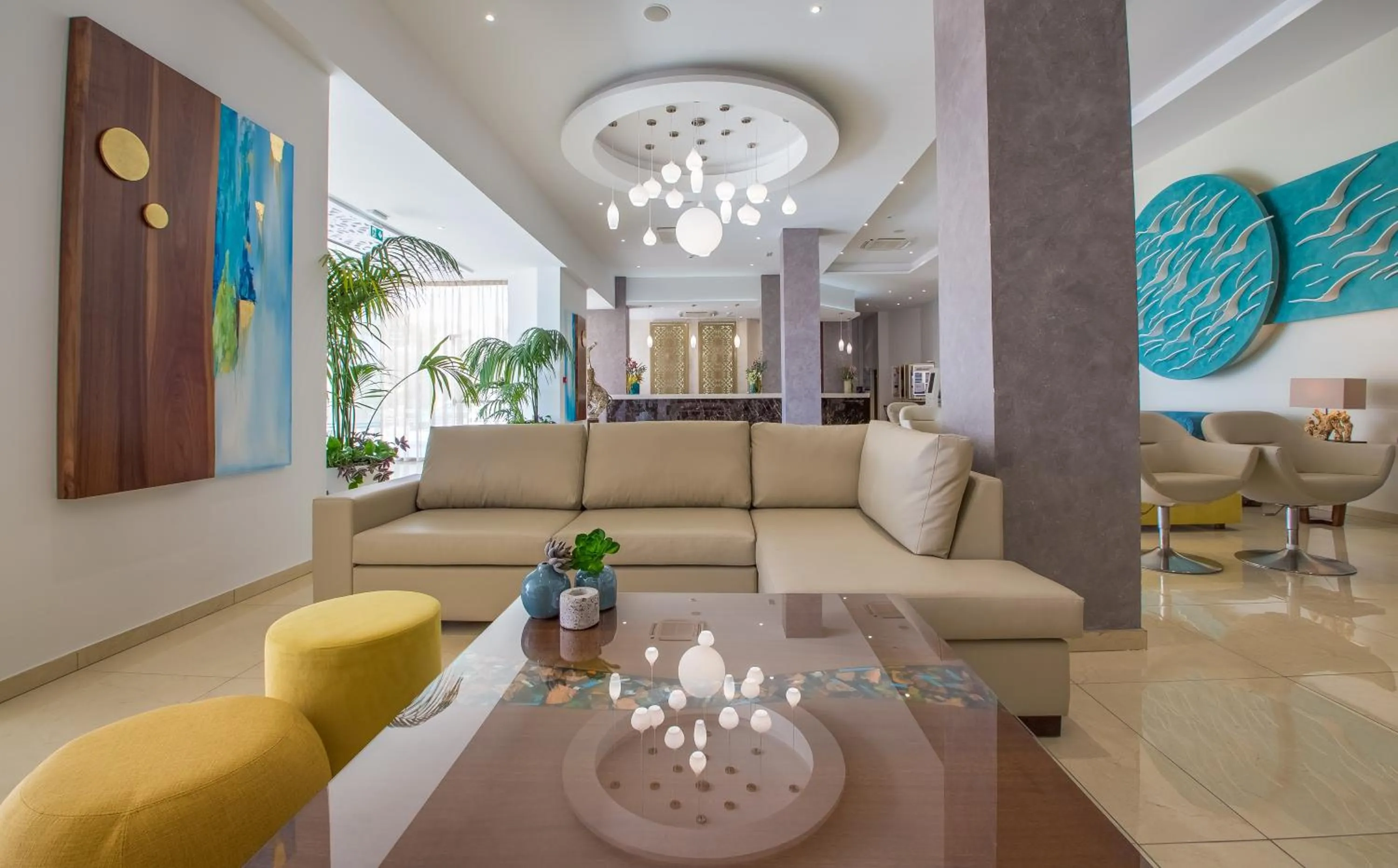 Lobby or reception in Stamatia Hotel