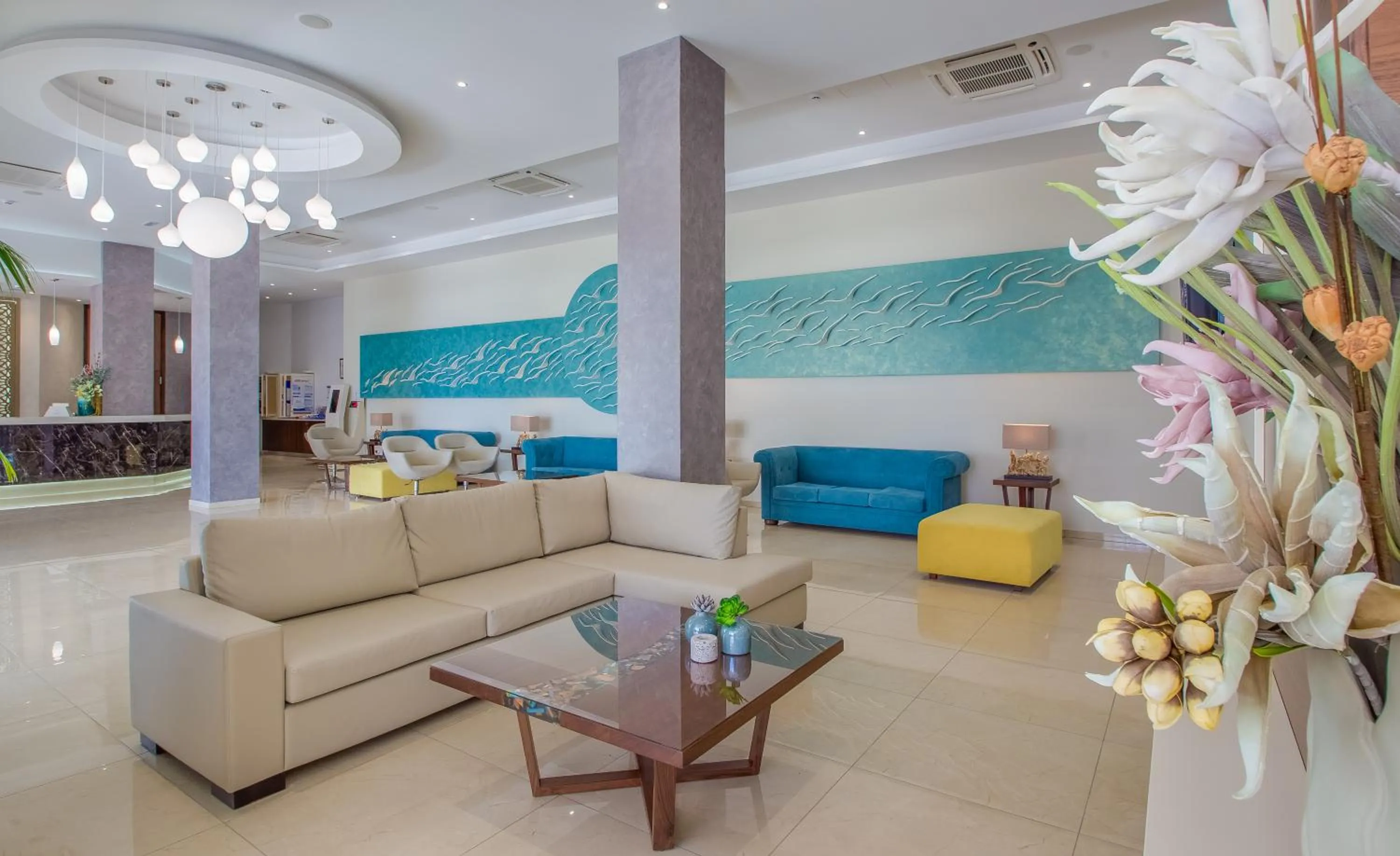 Lobby or reception in Stamatia Hotel