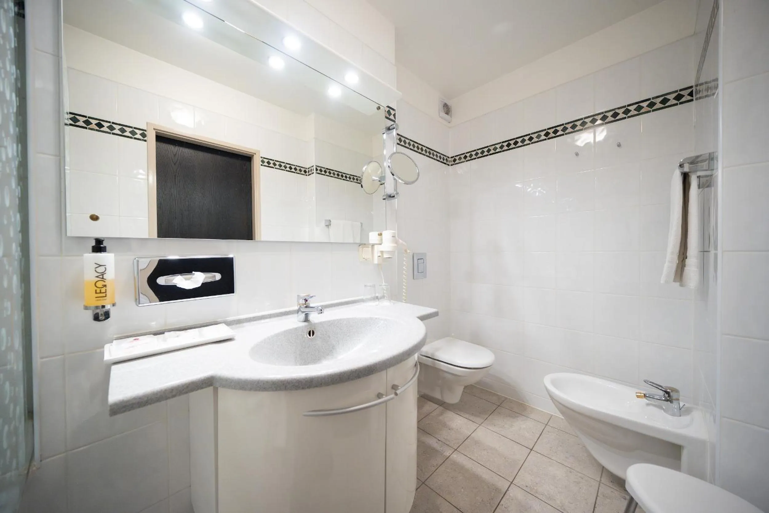Bathroom in Bellevue Park Hotel Riga with FREE Parking