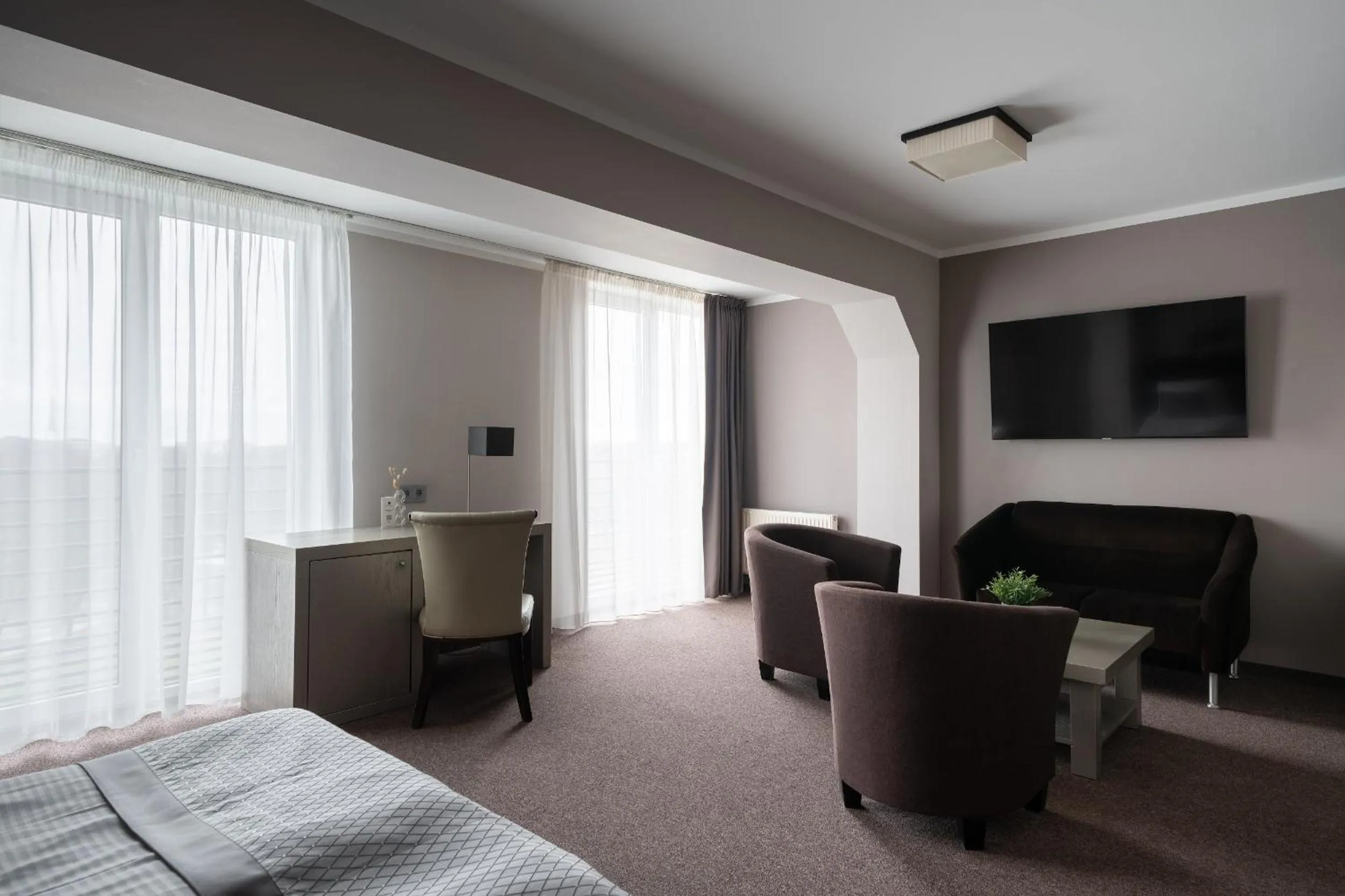 Seating area, Bed in Bellevue Park Hotel Riga with FREE Parking