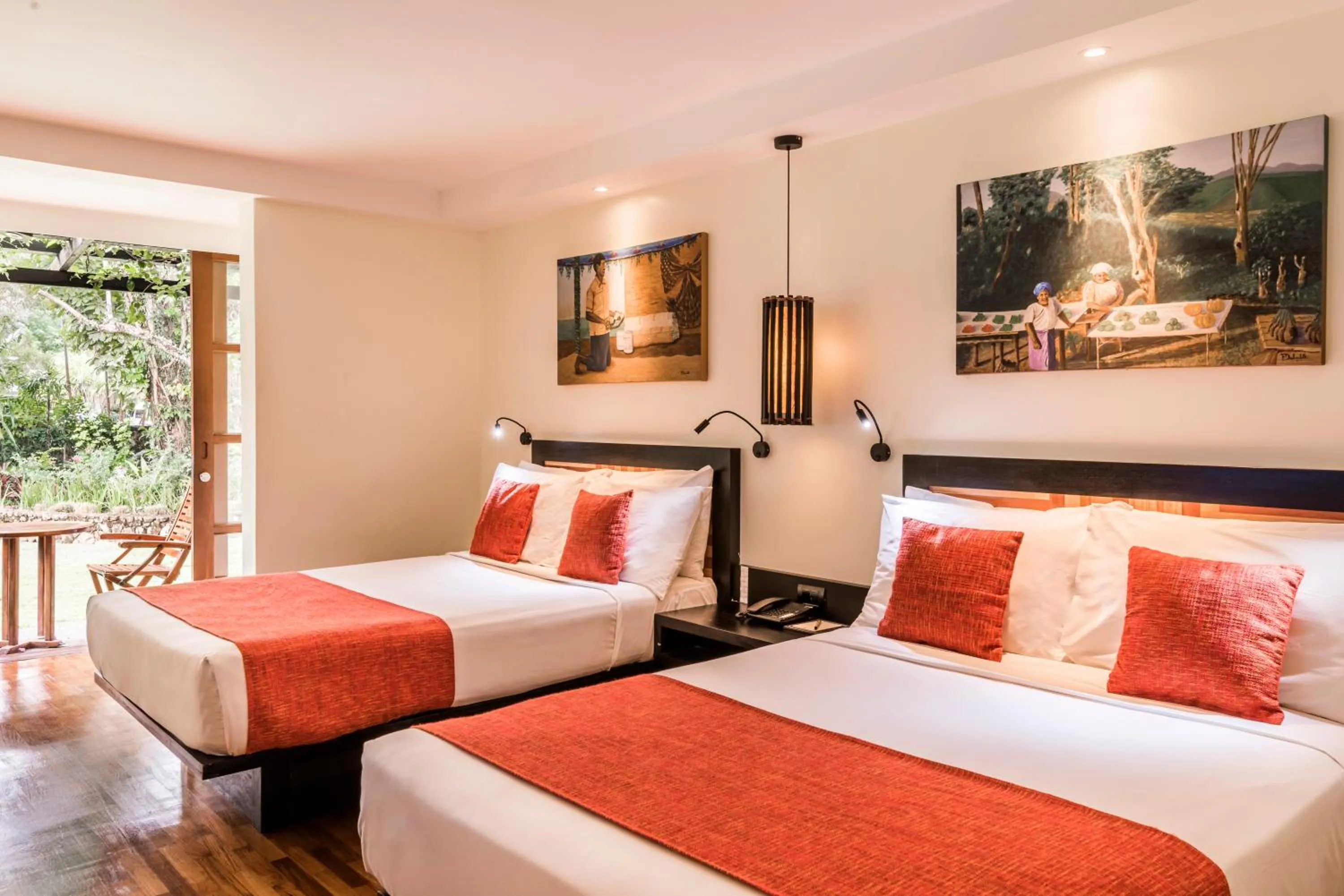 Seating area, Bed in The Warwick Fiji