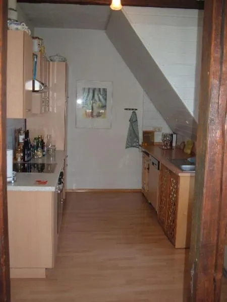 Kitchen or kitchenette in Wohnen im Burghotel