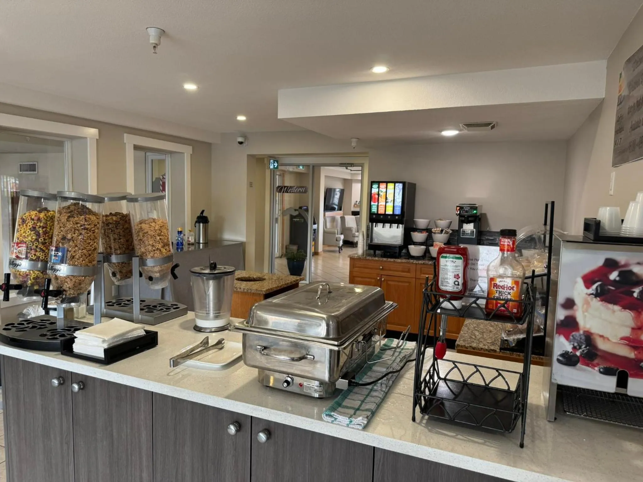 Buffet breakfast in Western Budget Motel #1 & 2 Whitecourt
