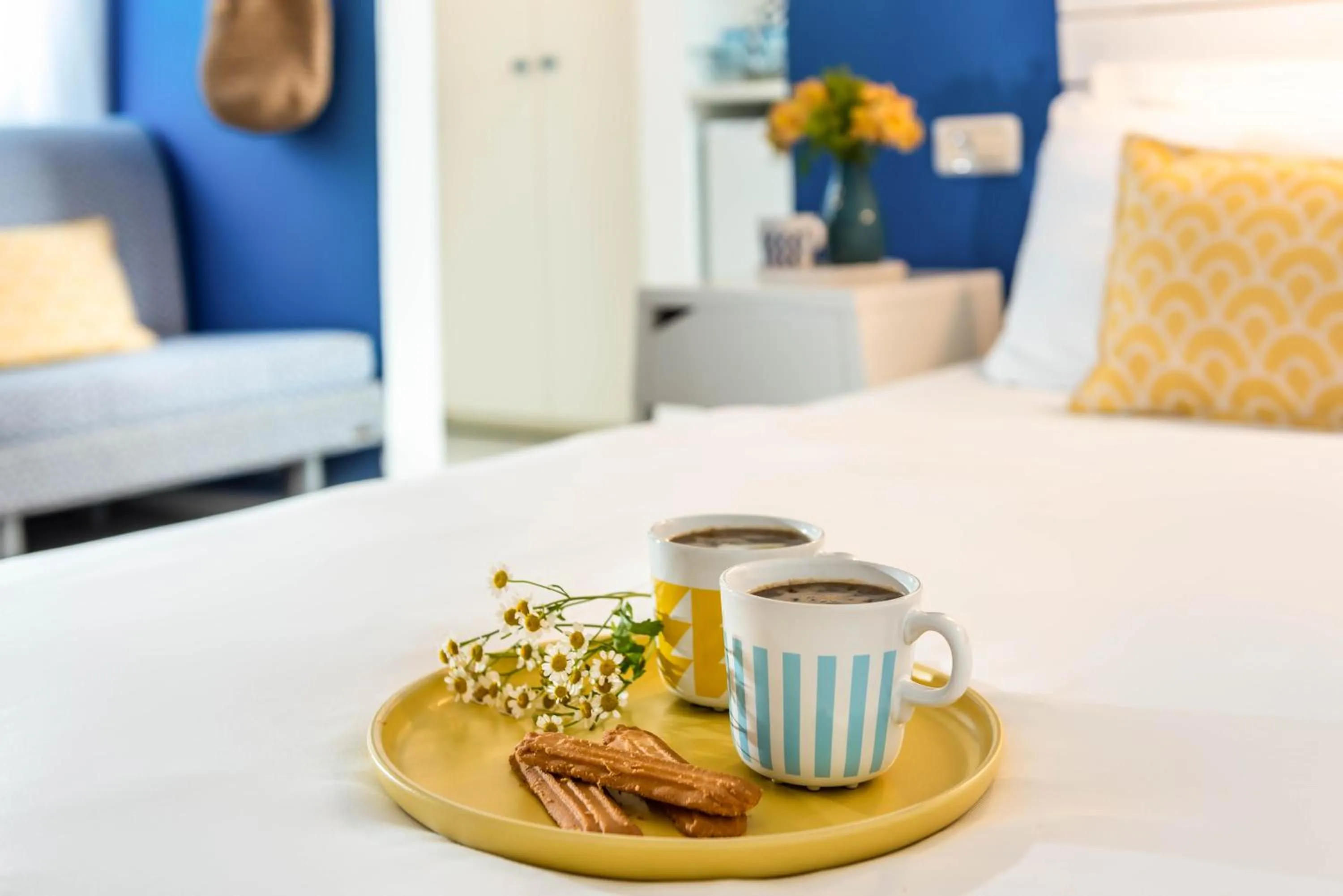 Decorative detail, Bed in Travel Hotel Gesher Haziv