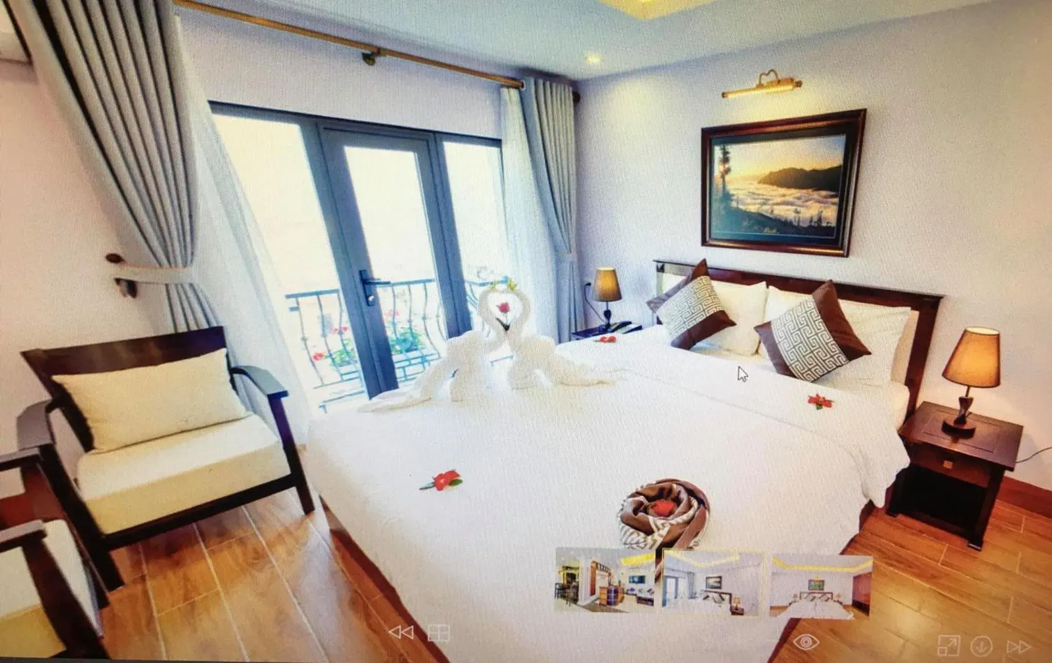 Deluxe Double Room with Balcony and Mountain View in Le Bordeaux Sapa Hotel Deluxe Double Room with Balcony and Mountain View in Le Bordeaux Sapa Hotel