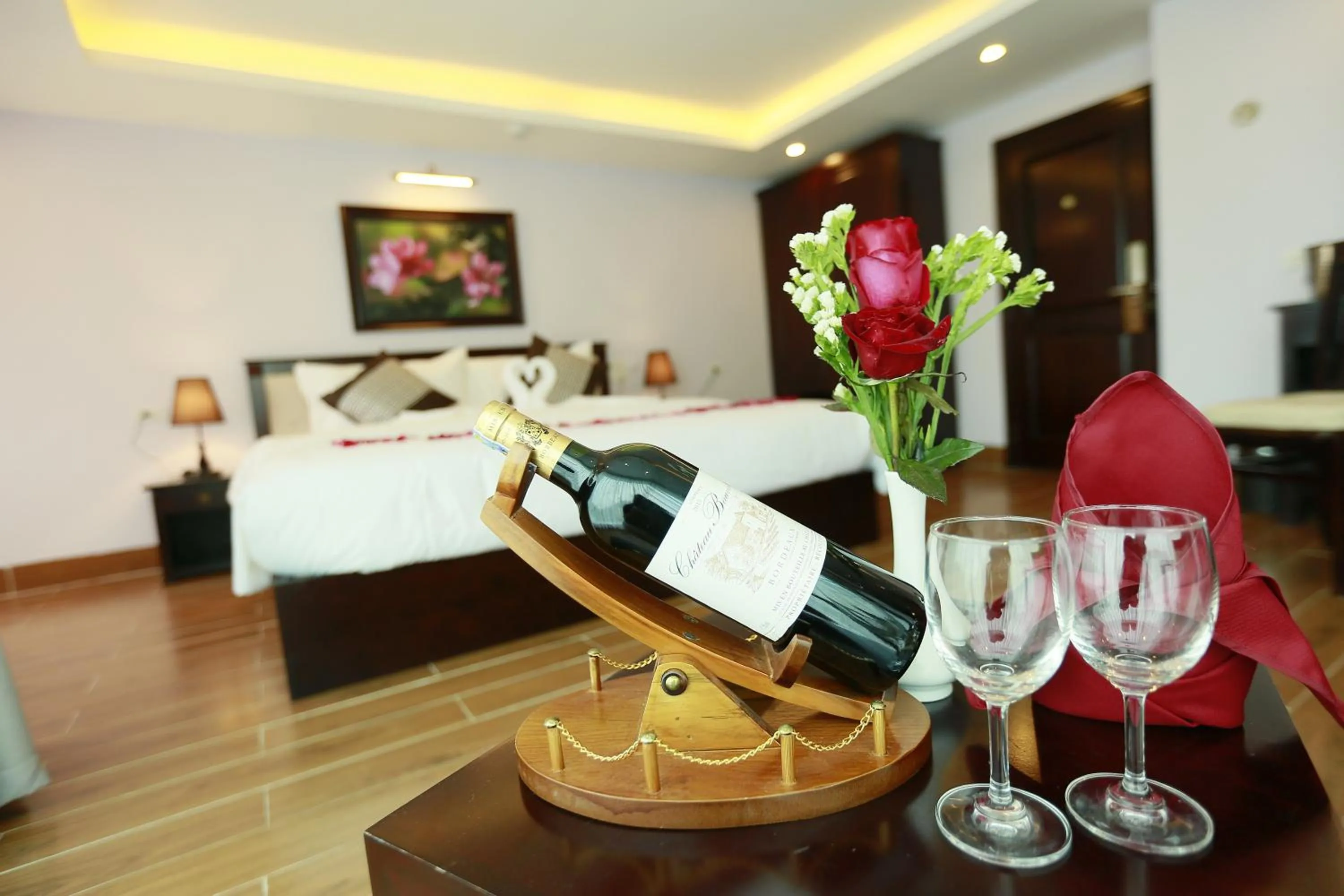 Bed in Le Bordeaux Sapa Hotel