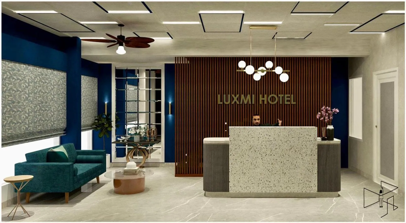 Lobby or reception in Luxmi Hotel