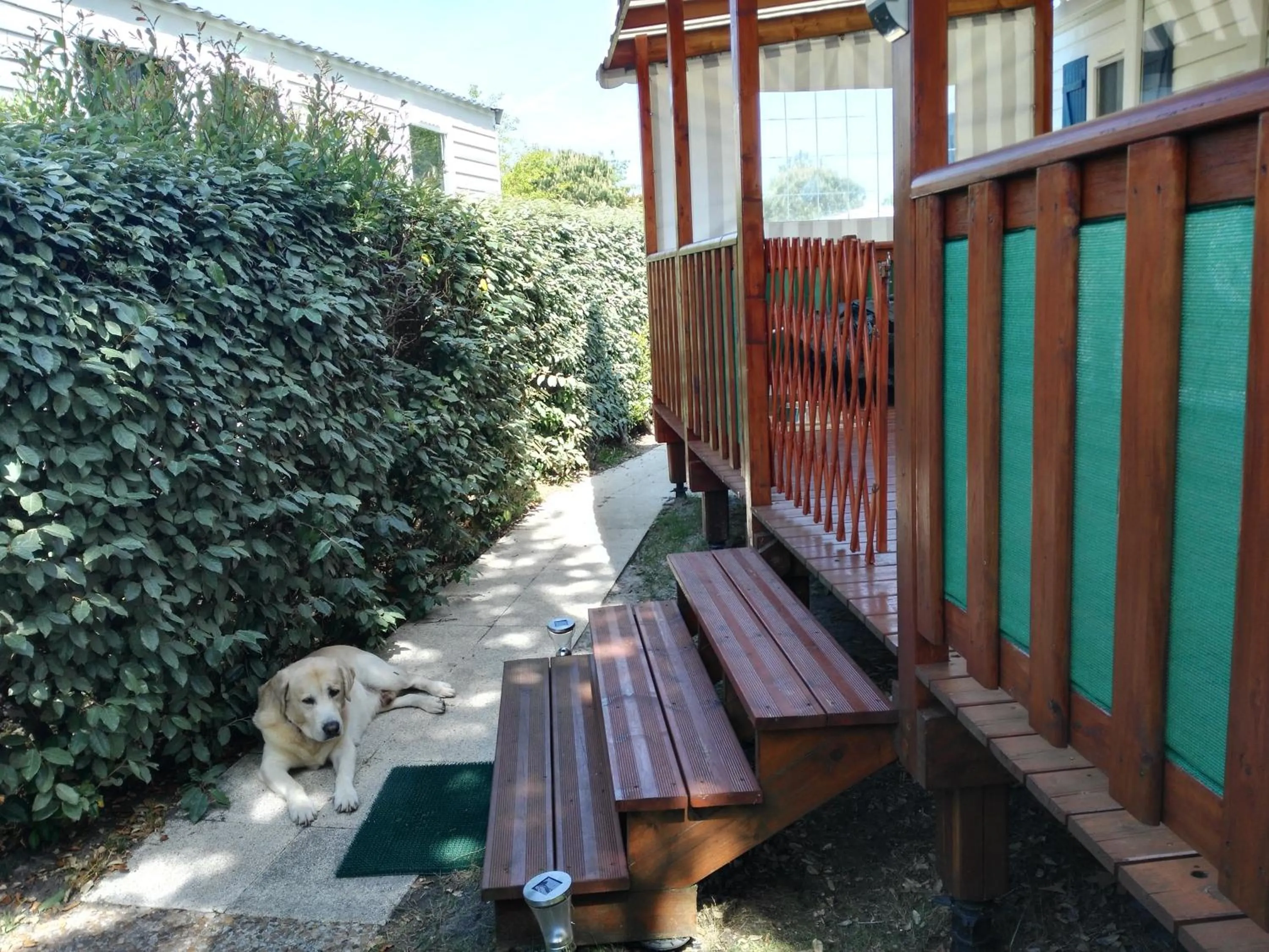 Balcony/Terrace in MOBIL HOME 43 dans Camping 4 Etoiles