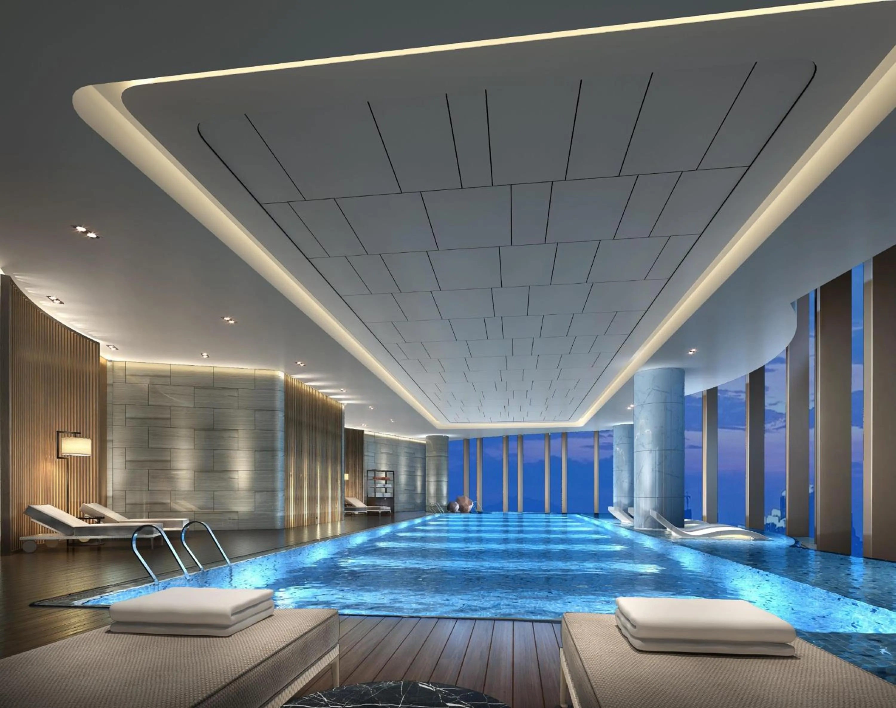 Pool view in Hilton Fuzhou