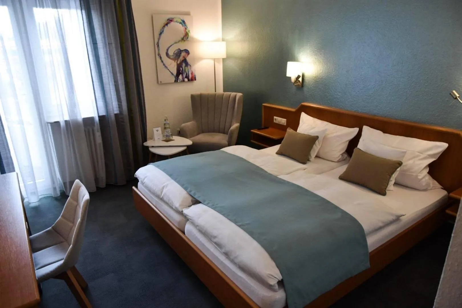 Photo of the whole room, Bed in Martins Klause Airport Messe Hotel - Self Check-In