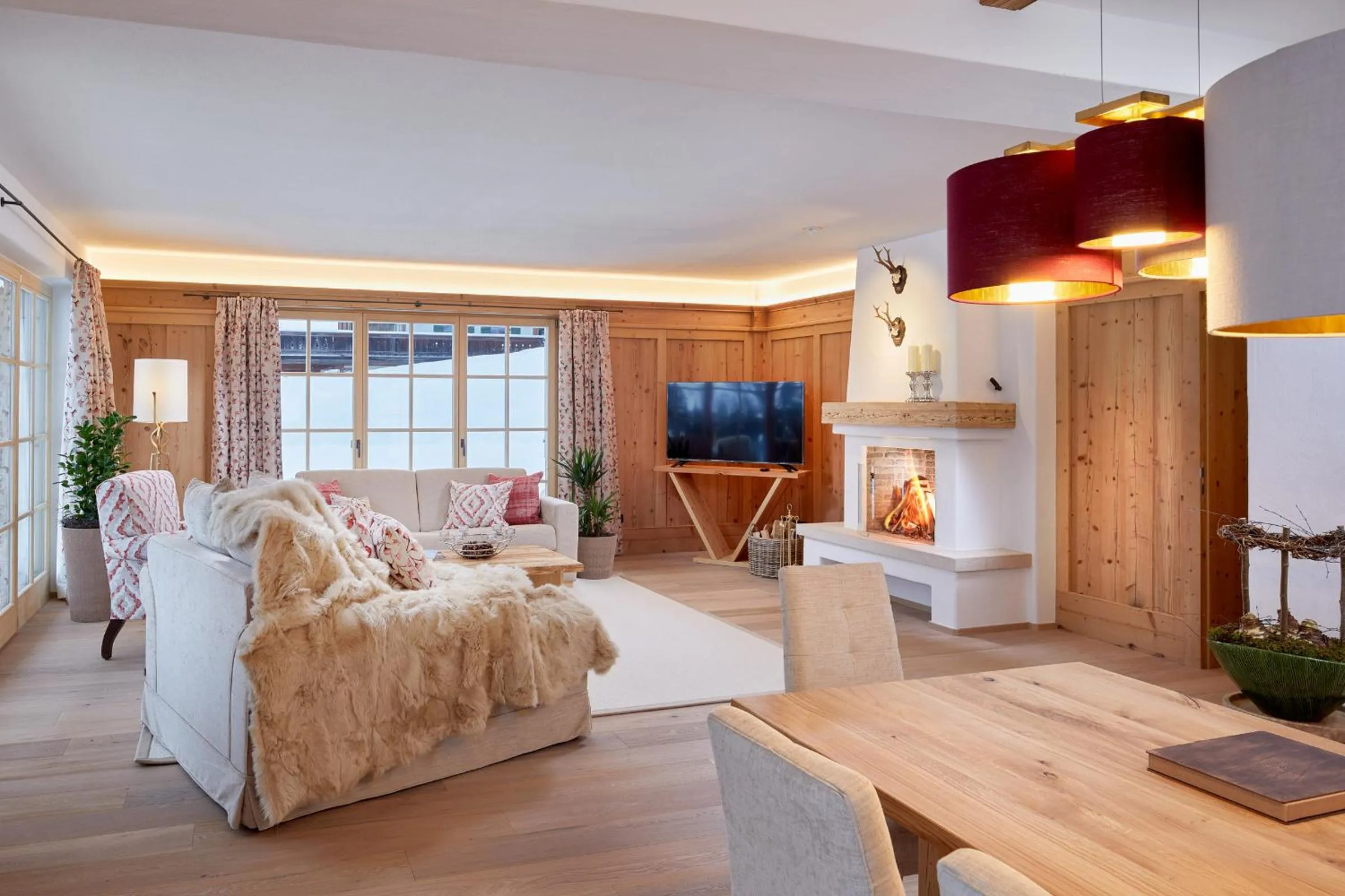 Living room in Tennerhof Luxury Chalets