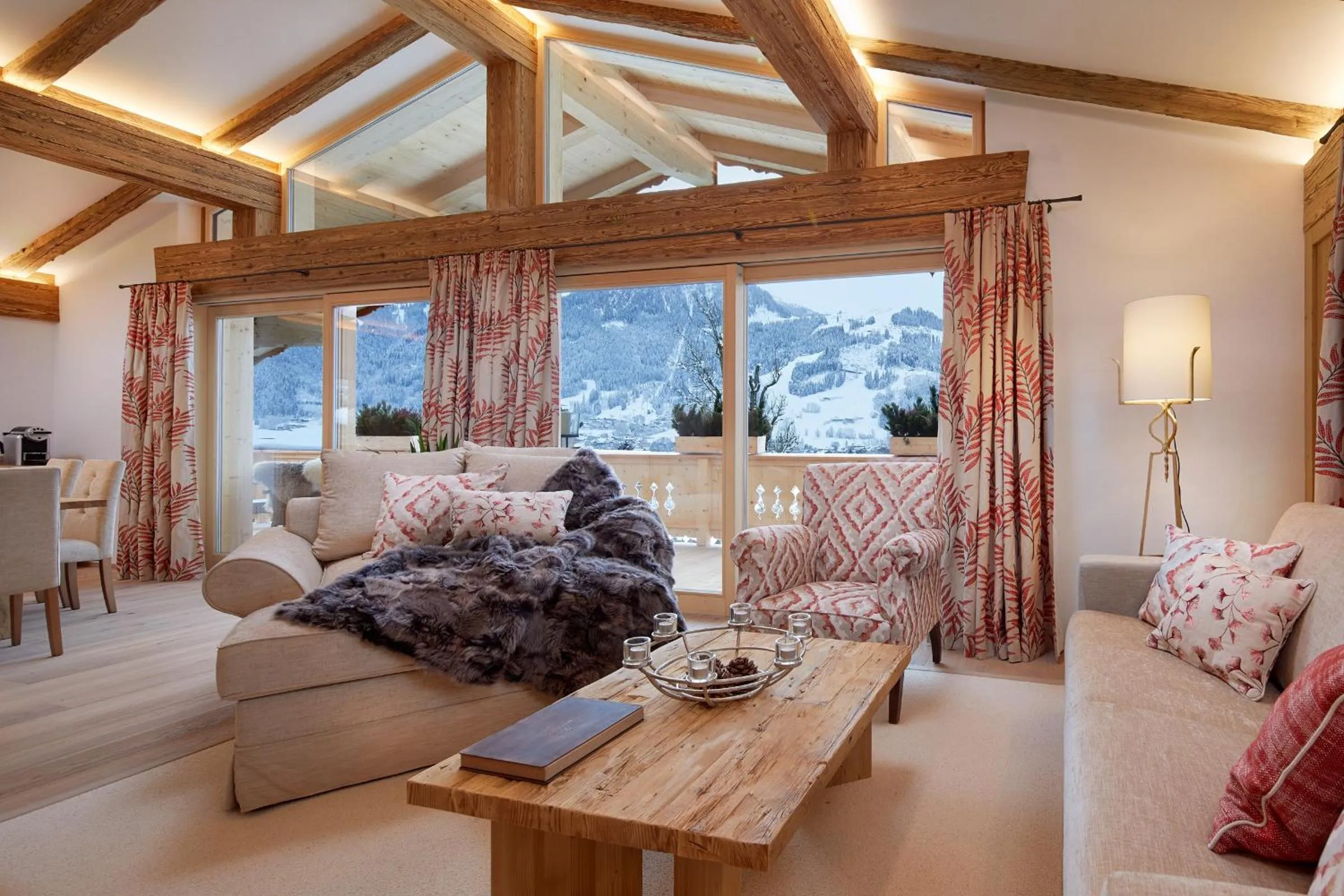 Living room in Tennerhof Luxury Chalets