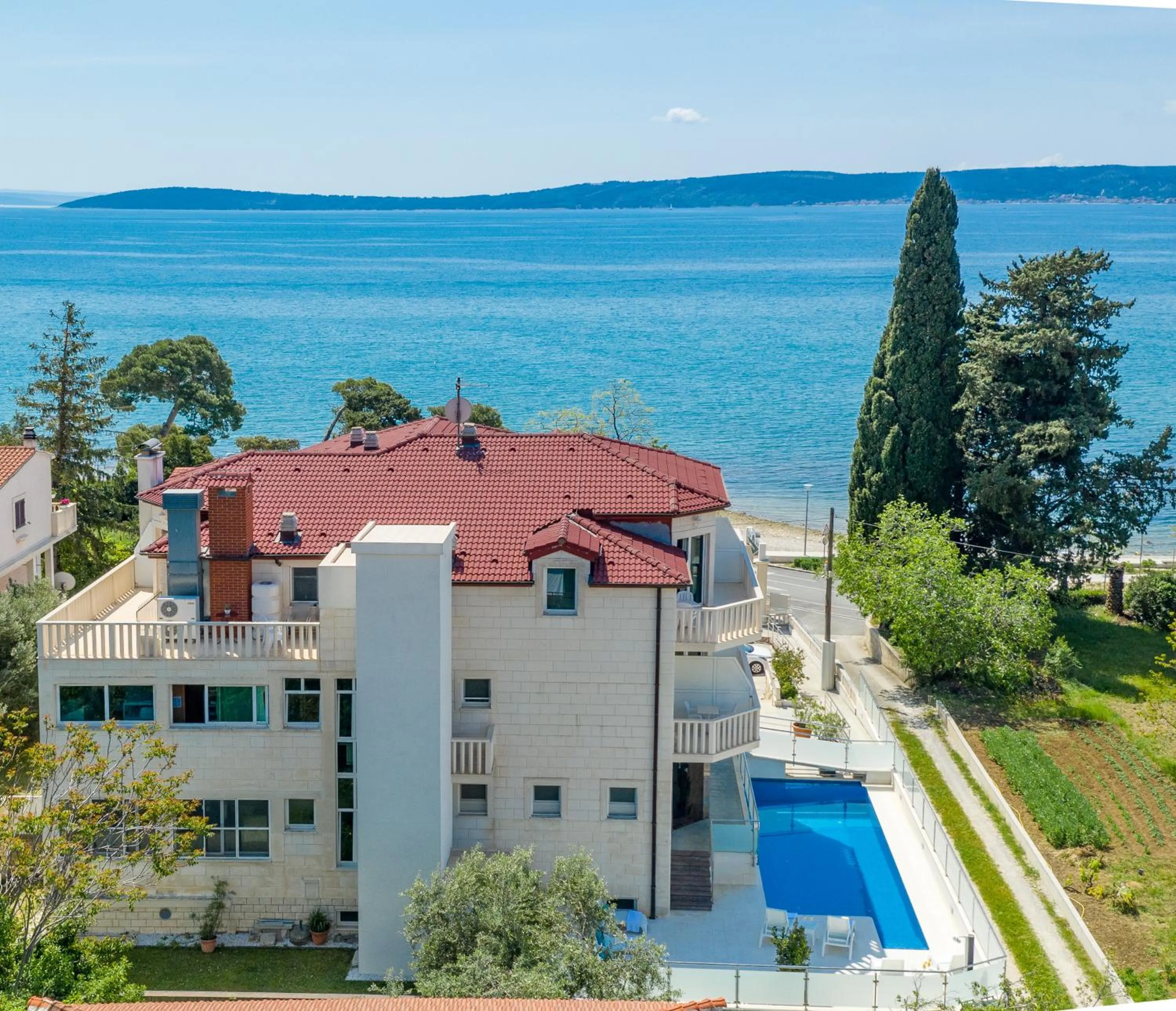 Property building in Hotel Riva Kaštela with swimming pool