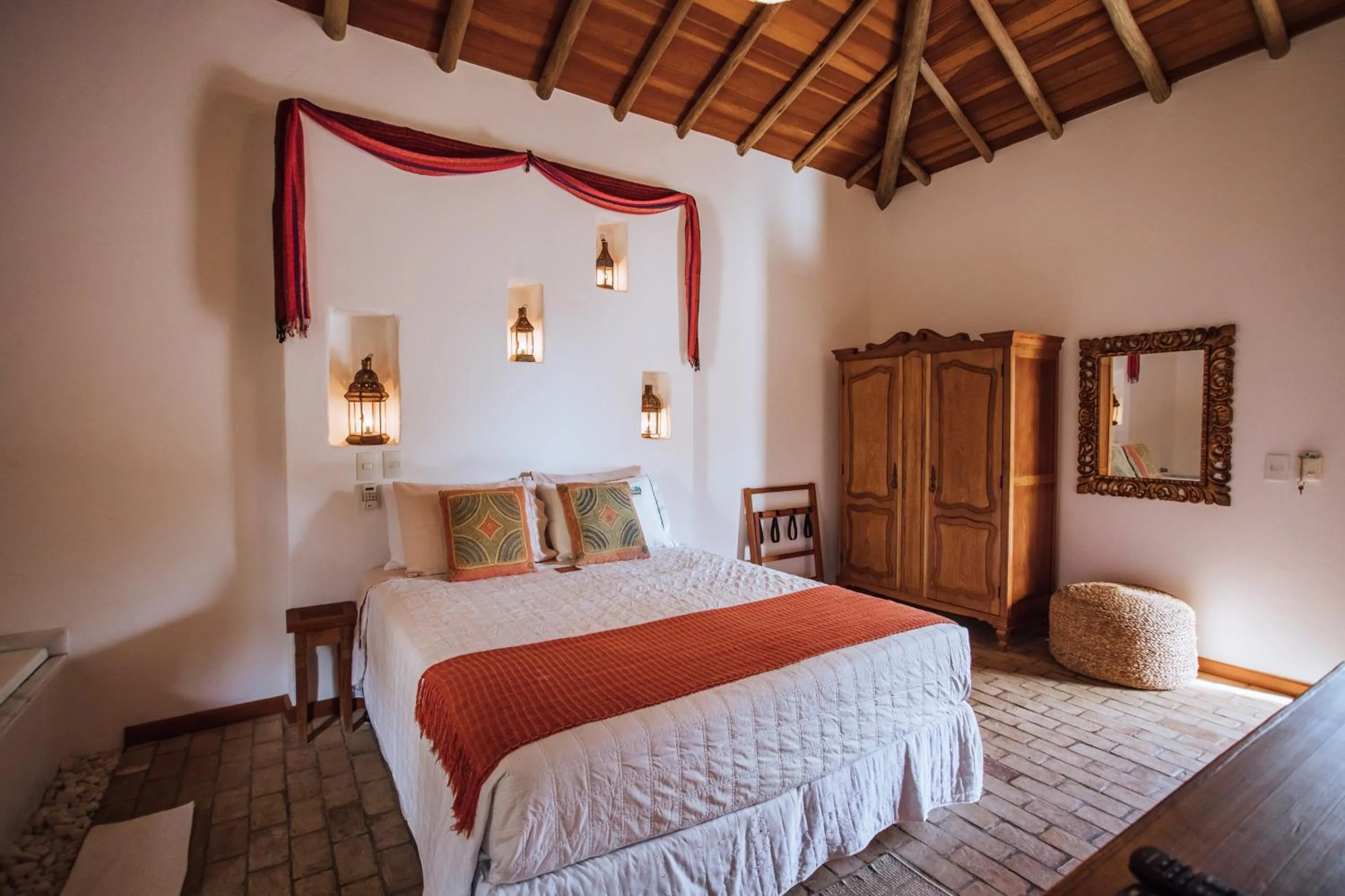 Bed in Pousada Terra Madre