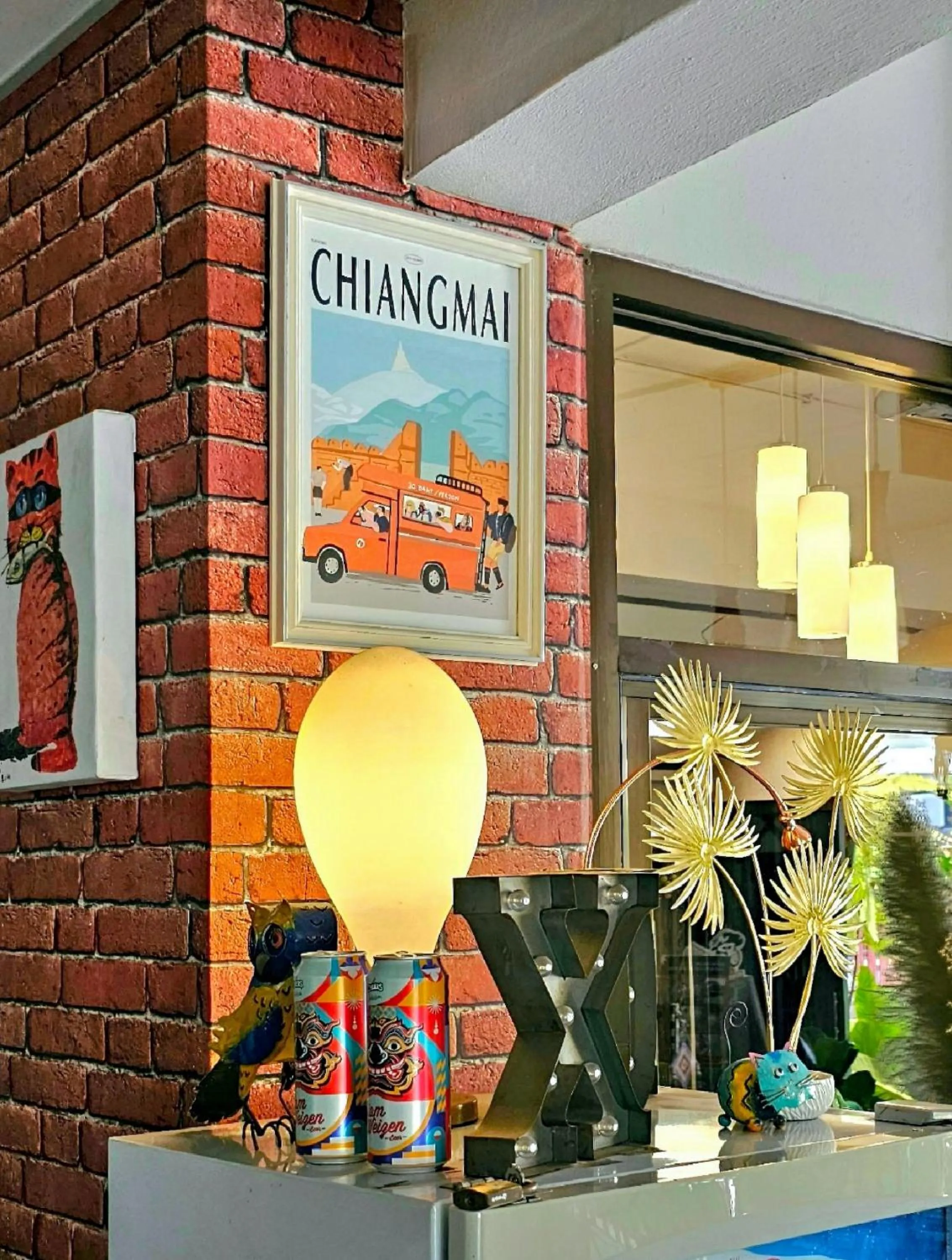 Decorative detail in Bed and Terrace Guesthouse Chiang Mai