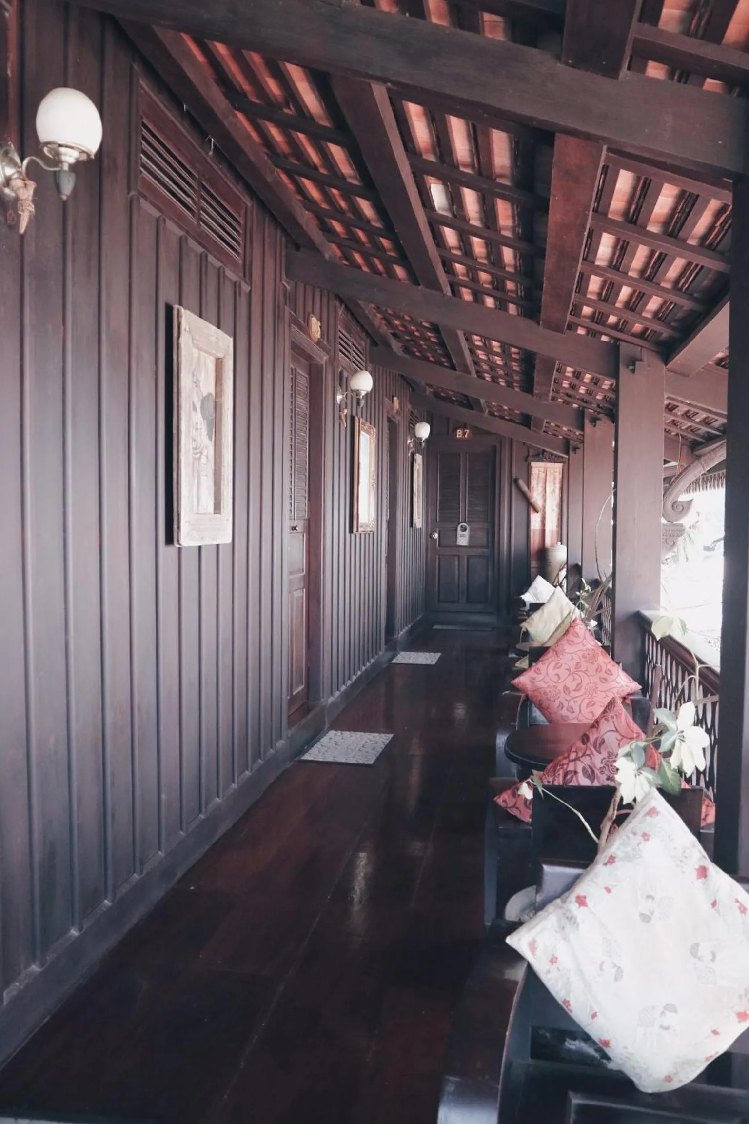Seating area in Villa Senesouk Luang Prabang