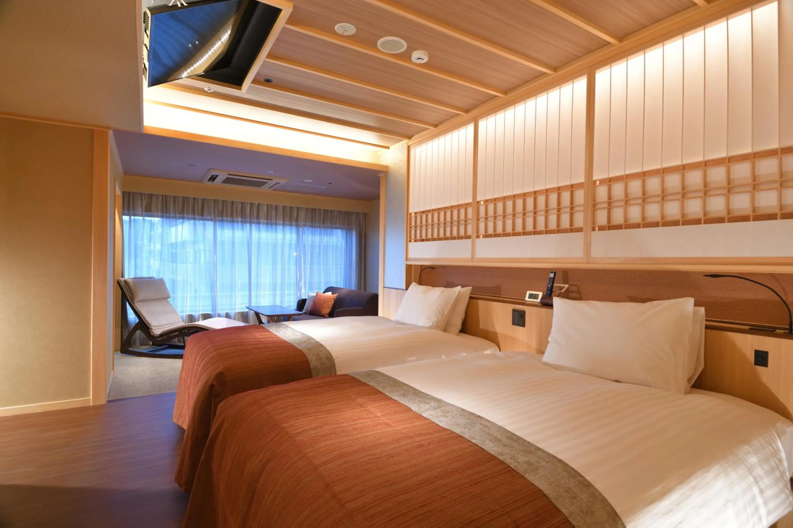 Photo of the whole room, Bed in Yumotokan