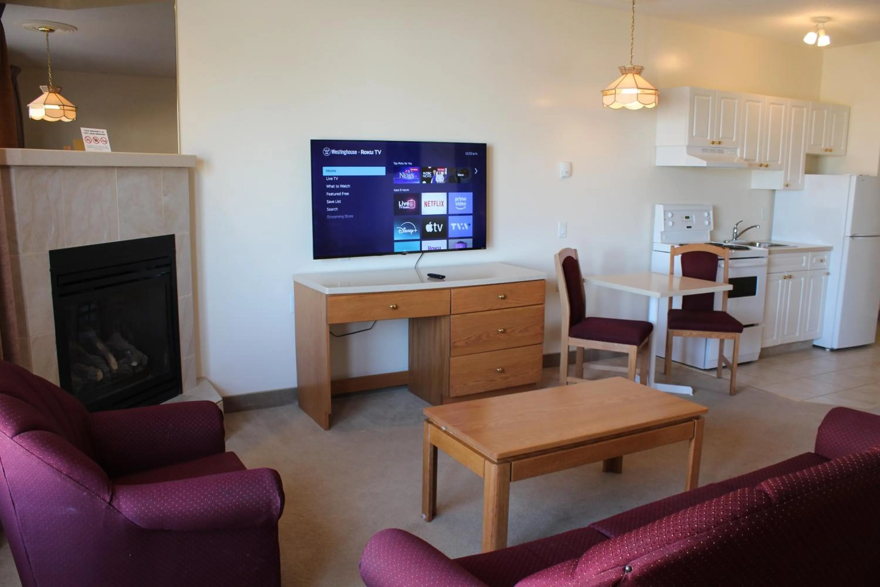 Living room in Western Budget Motel Ponoka