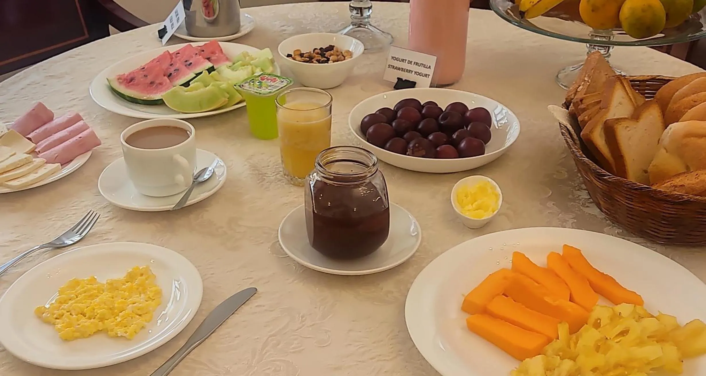 Breakfast in Hostal Colonial Potosi