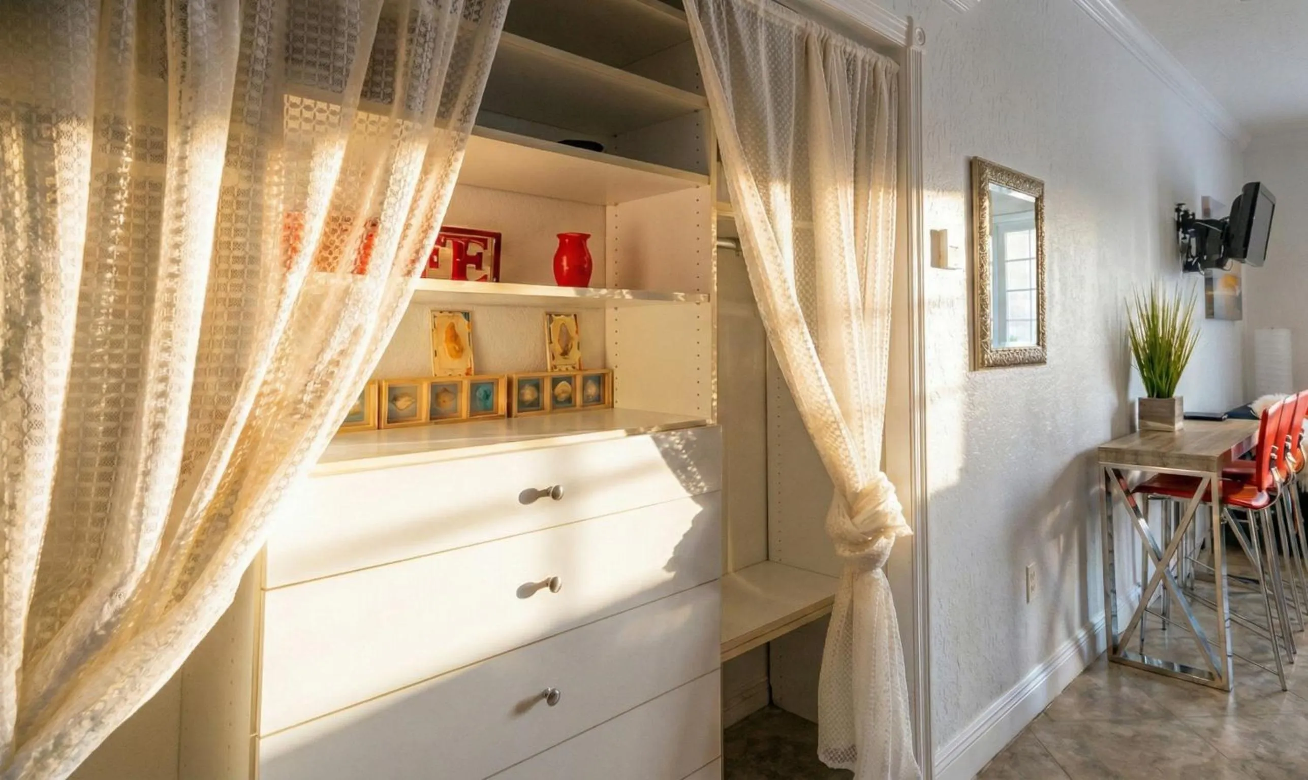 Living room in Barbizon on Ocean Drive Apartments