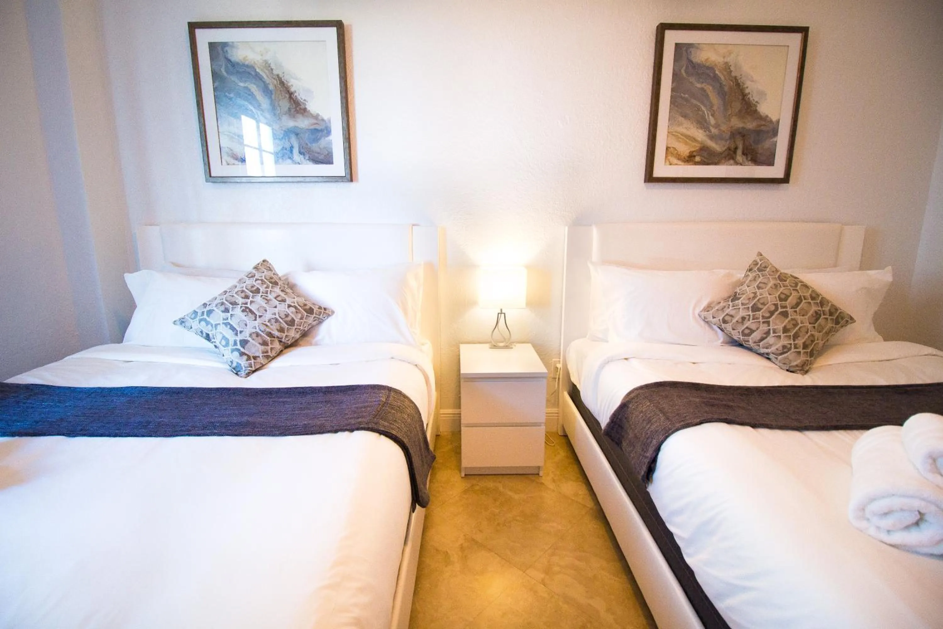 Bed in Barbizon on Ocean Drive Apartments