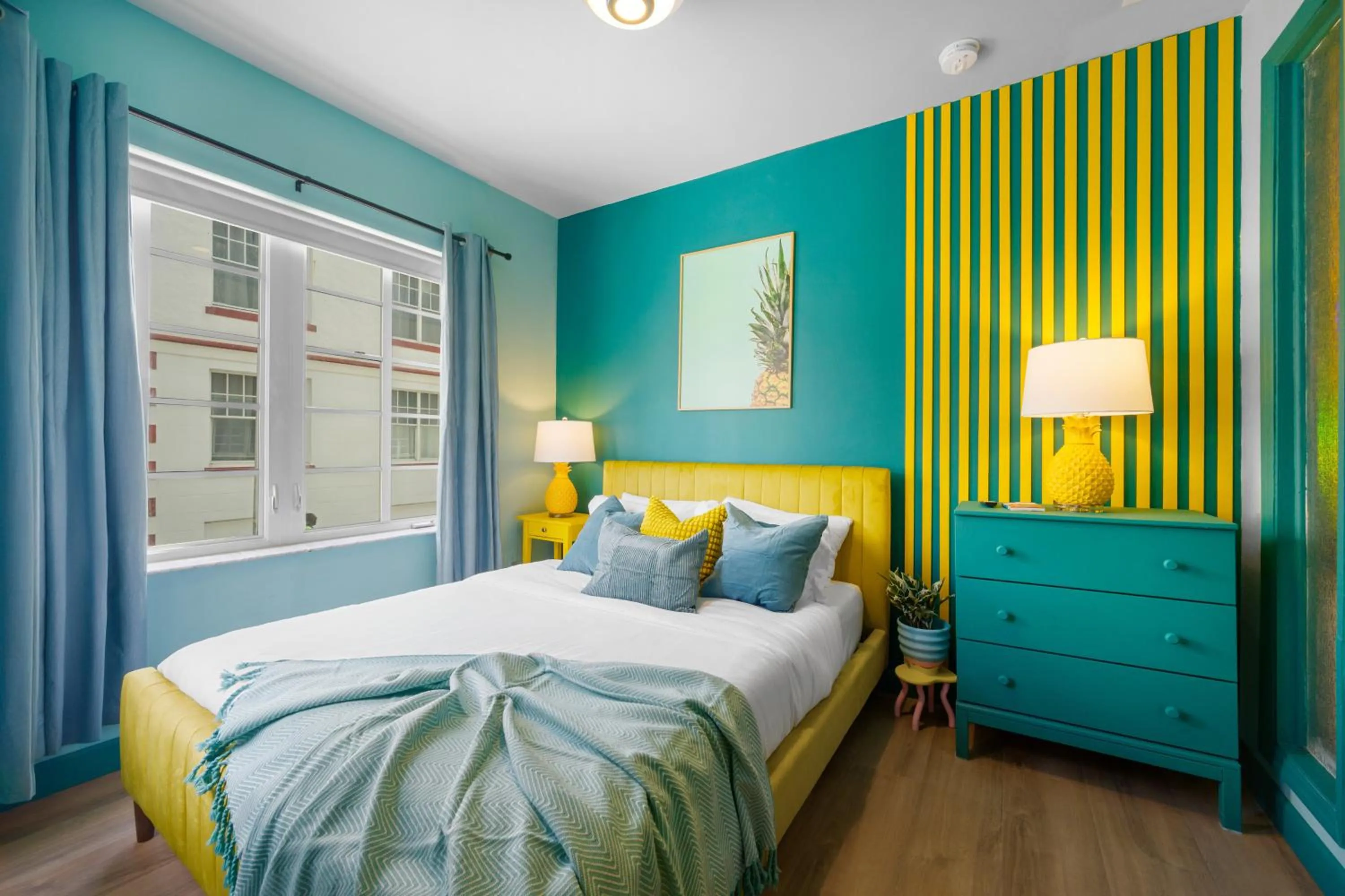 Bed in Barbizon on Ocean Drive Apartments