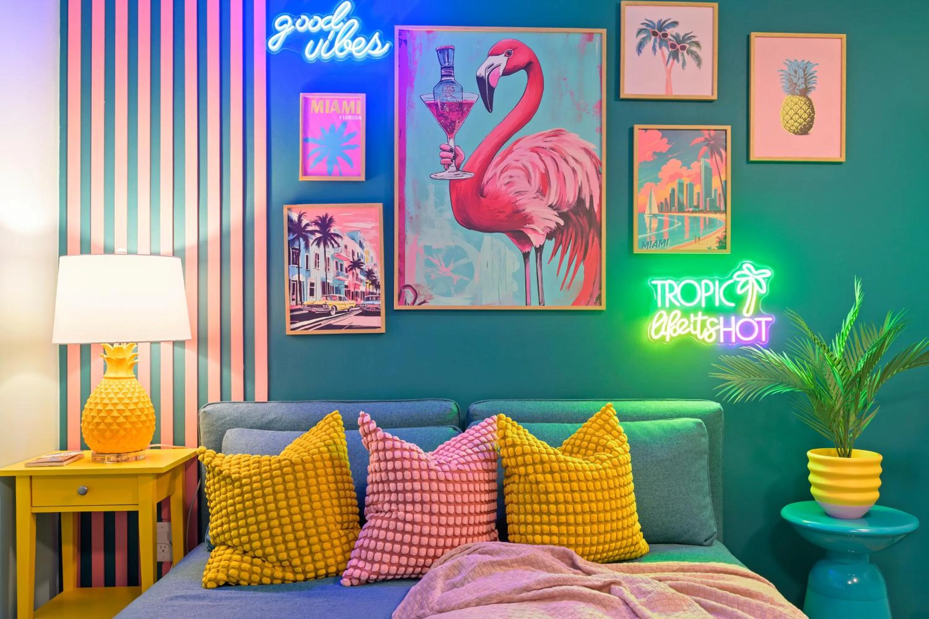 Living room in Barbizon on Ocean Drive Apartments