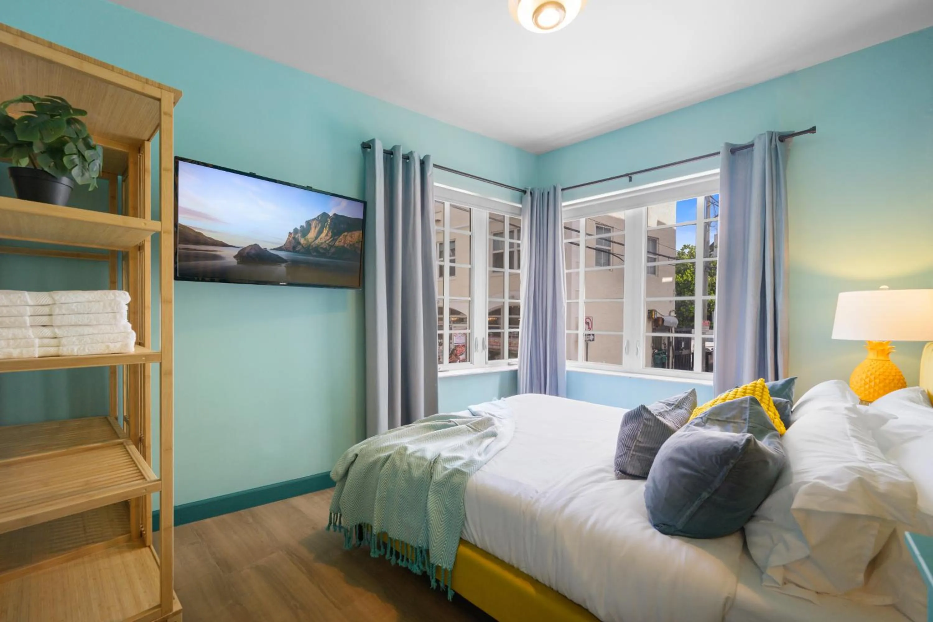 Bed in Barbizon on Ocean Drive Apartments